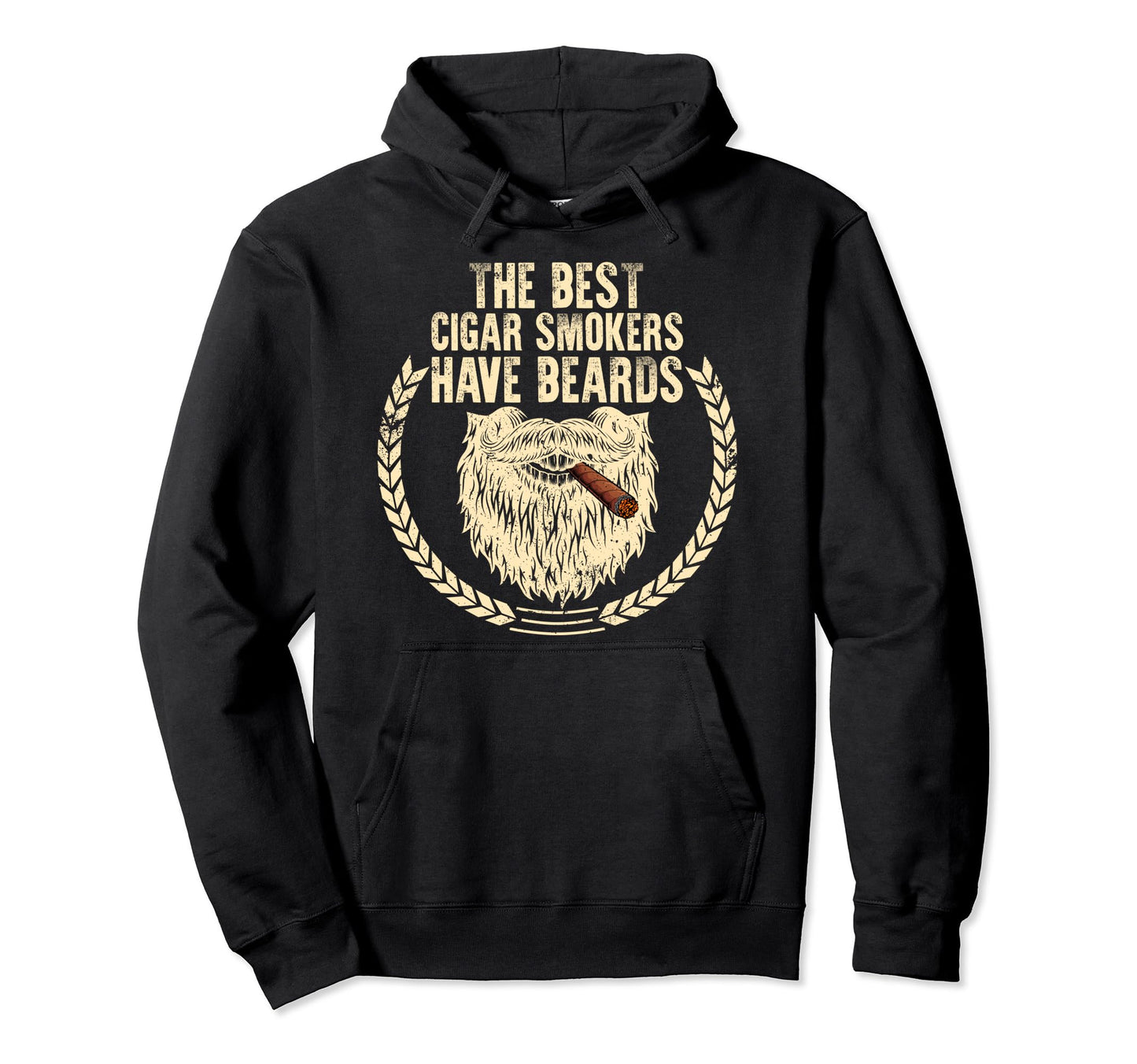 Funny Beard Cigar Dad Tobacco Smoker Hoodie - Custom Art Print Unisex - T-Shirt, Sweatshirt, Hoodie