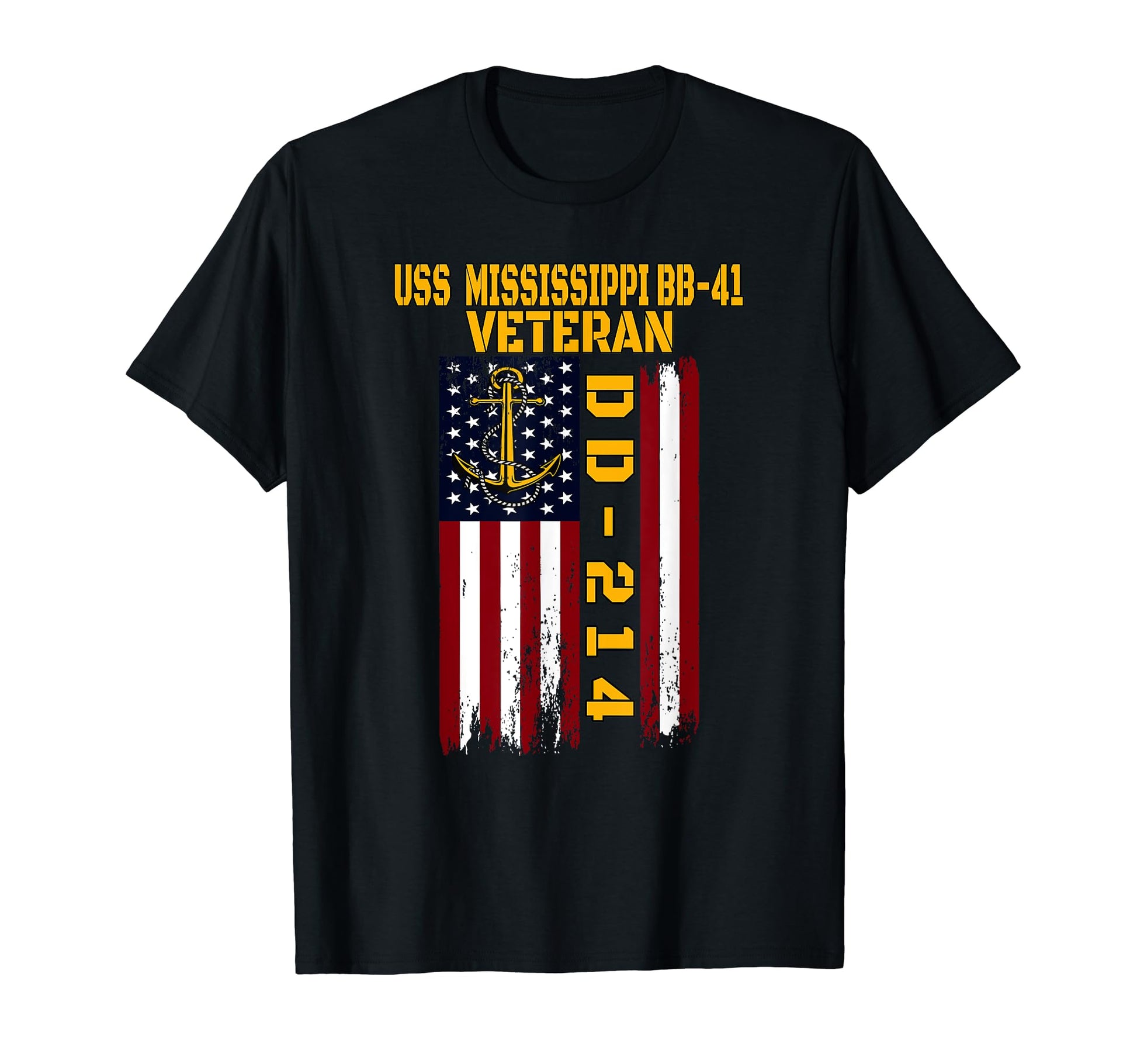 Battleship Uss Mississippi Bb 41 T-Shirt - Aesthetic Graphic for Adults - T-Shirt, Sweatshirt, Hoodie