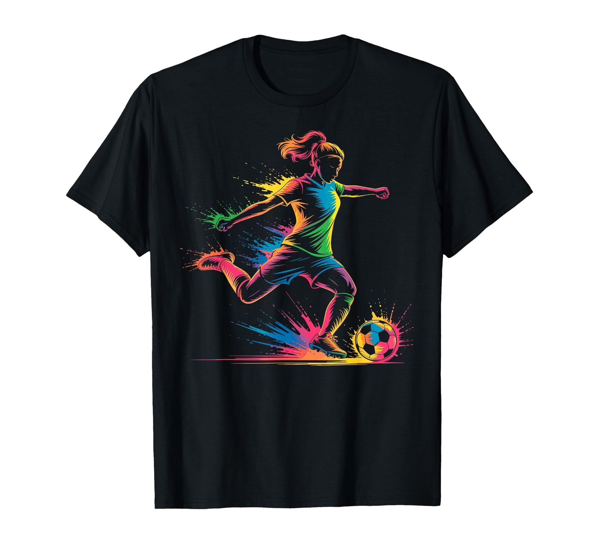 Colorful Funny Soccer Player Fan Dad T-Shirt - Novelty Apparel Men Women - T-Shirt, Sweatshirt, Hoodie