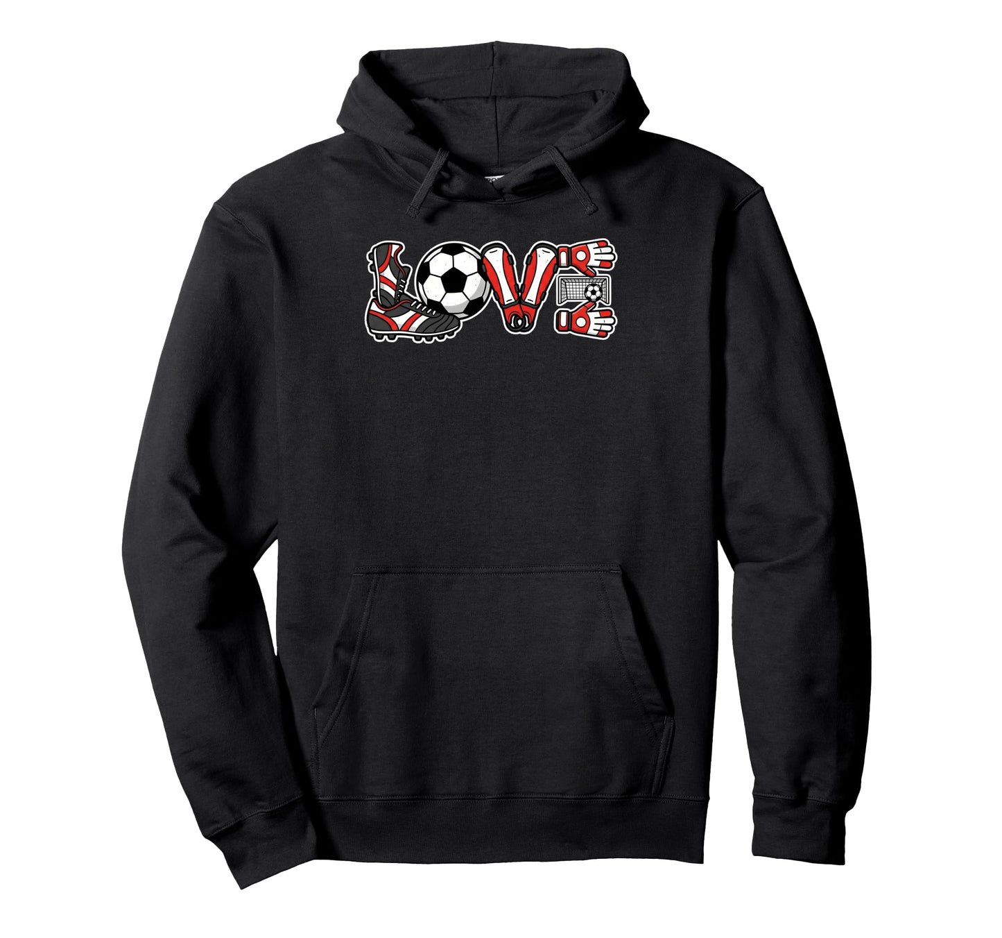Love Soccer Ball Sports Soccer Player Hoodie - Streetwear Style Unisex - T-Shirt, Sweatshirt, Hoodie