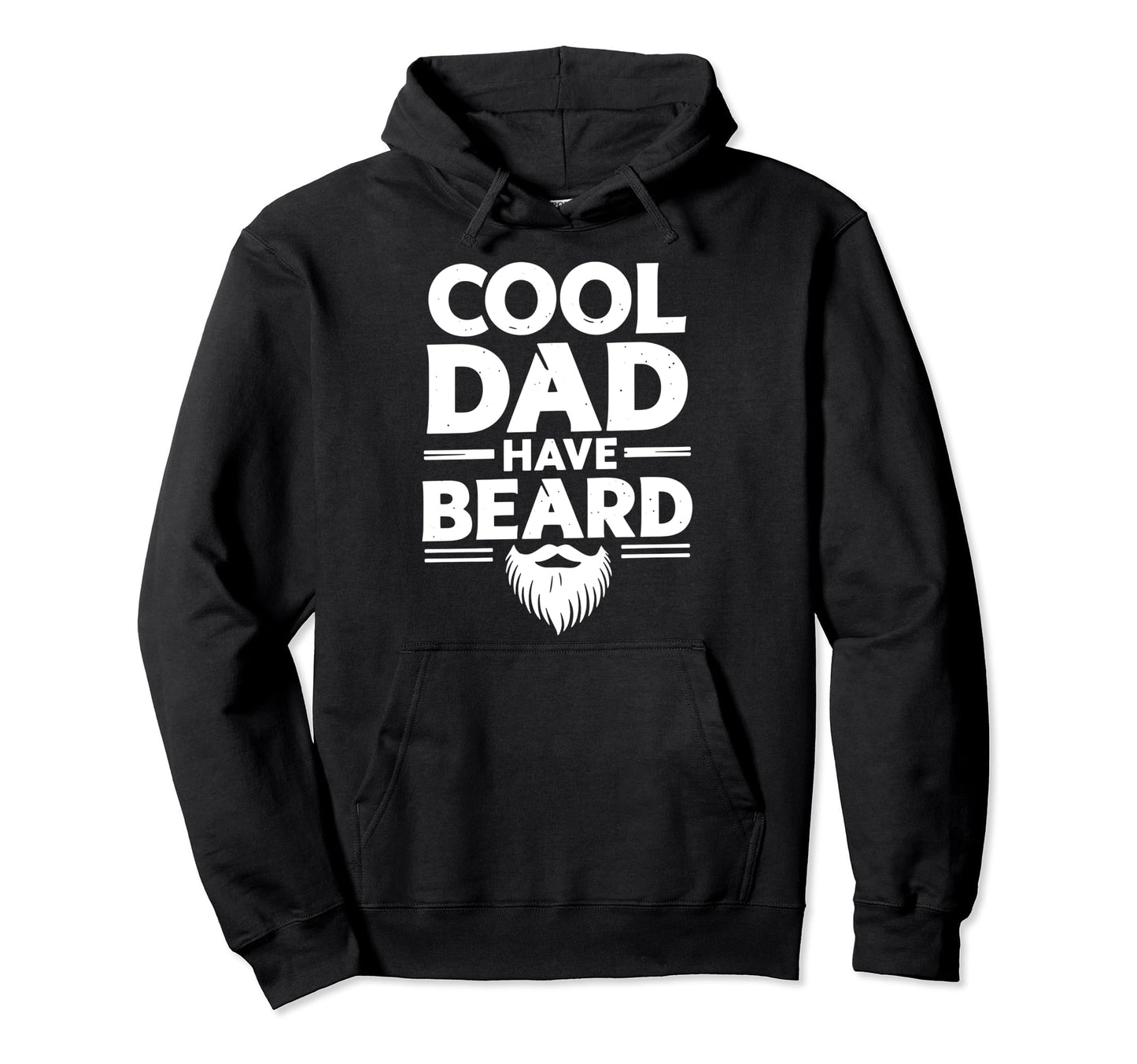 Bearded Dad Funny Beard Lover Fathers Hoodie - Minimalist Print Men Women - T-Shirt, Sweatshirt, Hoodie
