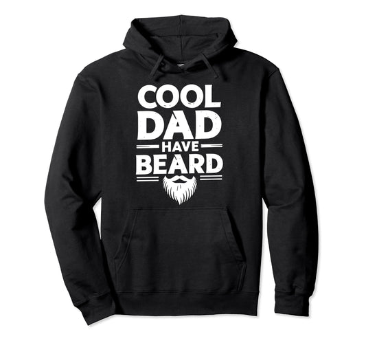 Bearded Dad Funny Beard Lover Fathers Hoodie - Minimalist Print Men Women - T-Shirt, Sweatshirt, Hoodie