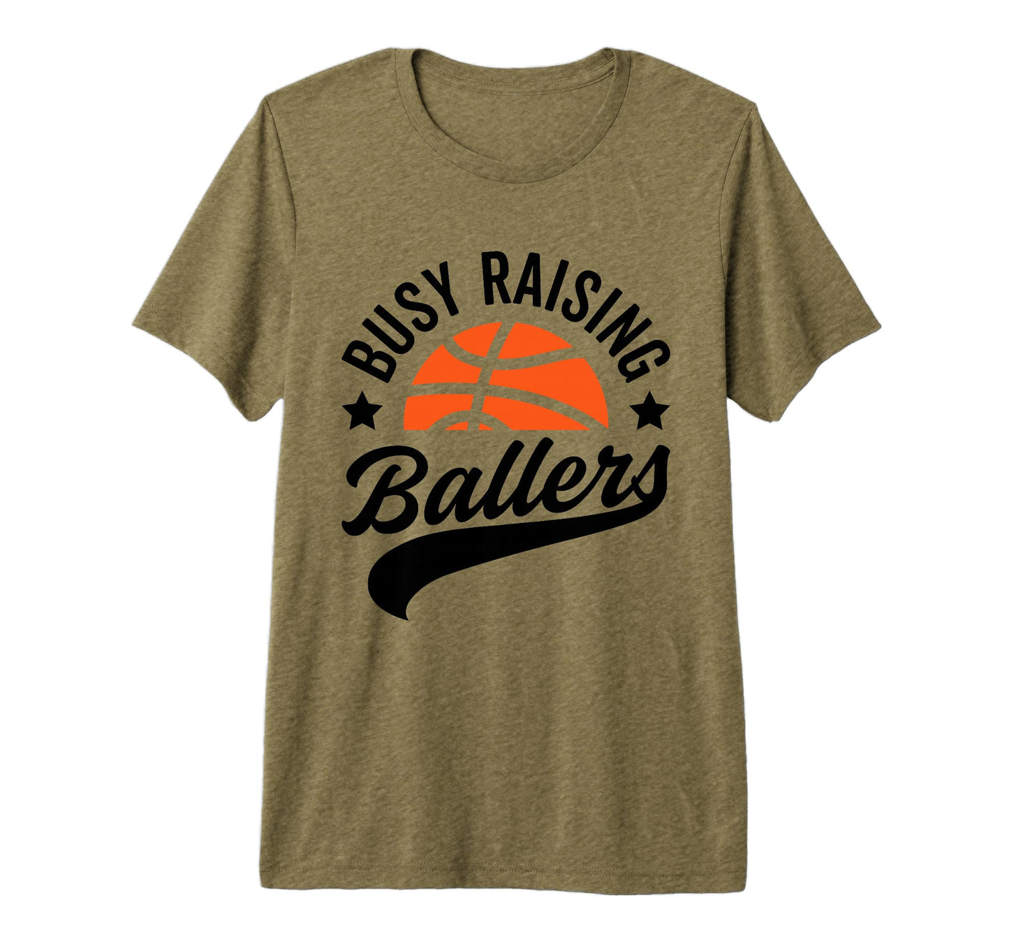 Busy Raising Ballers Basketball Cheer T-Shirt - Minimalist Print Unisex - T-Shirt, Sweatshirt, Hoodie