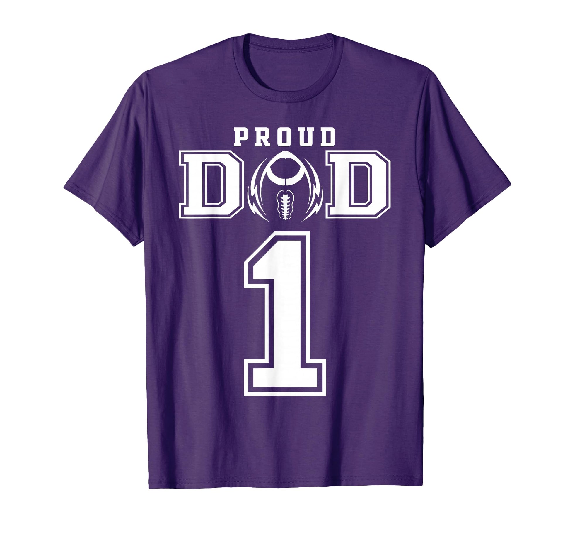 Custom Proud Football Dad Number 1 T-Shirt - Aesthetic Graphic Unisex - T-Shirt, Sweatshirt, Hoodie