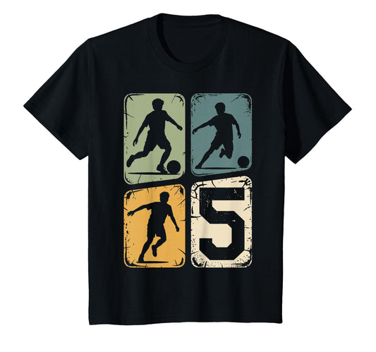5Th Birthday 5 Soccer Player Soccer Ball T-Shirt - Streetwear Style Unisex - T-Shirt, Sweatshirt, Hoodie
