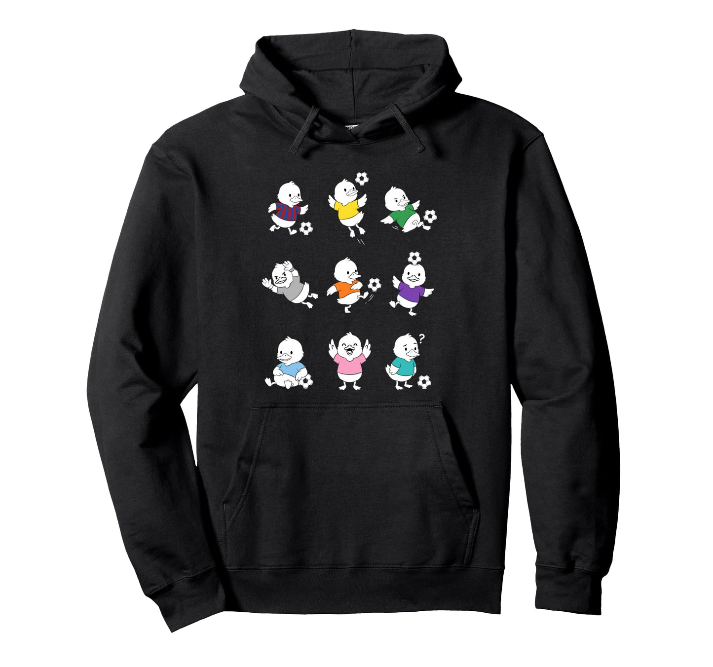 Soccer Duck Cartoon Funny Football Hoodie - Novelty Apparel Men Women - T-Shirt, Sweatshirt, Hoodie