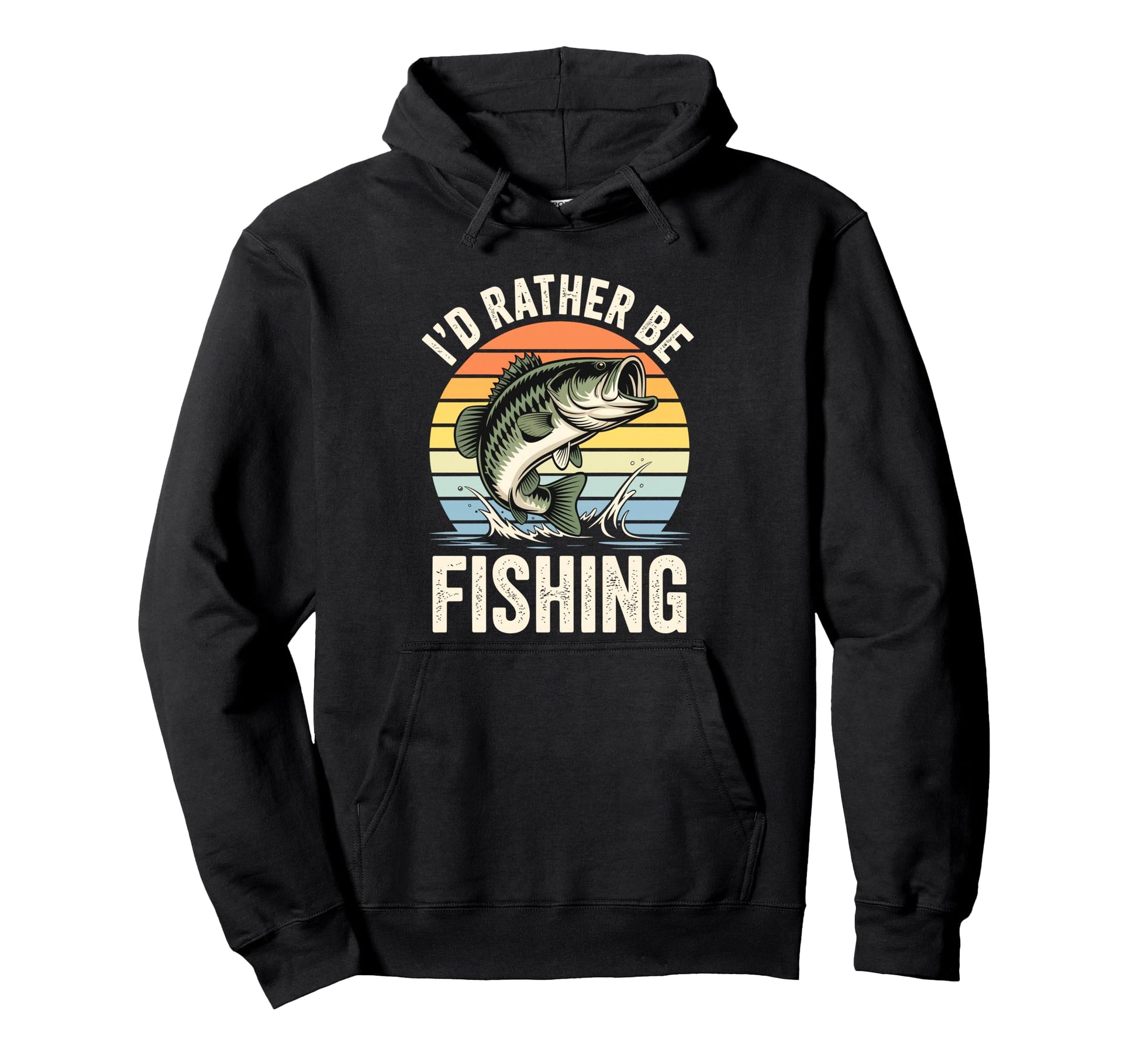 Id Rather Be Fishing Funny Fishing Dad Hoodie - Custom Art Print Unisex - T-Shirt, Sweatshirt, Hoodie