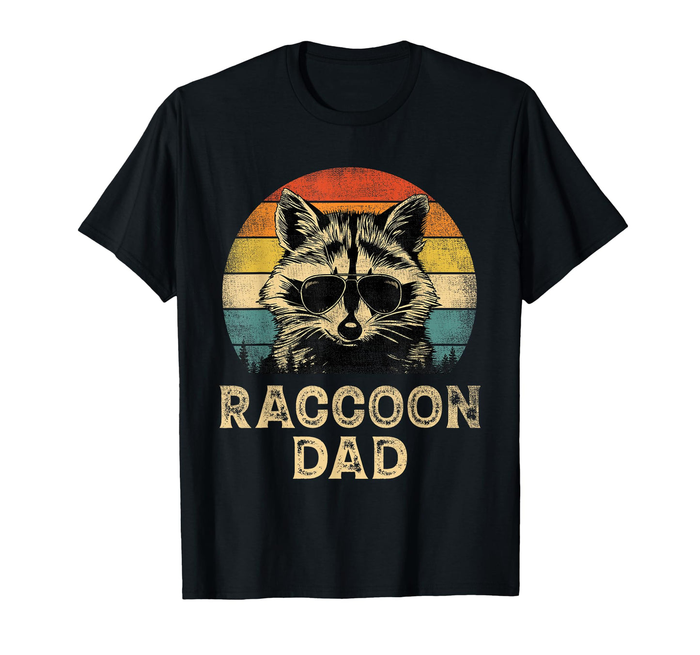 Raccoon Dad Raccoon Lovers Daddy Fathers T-Shirt - Minimalist Print Unisex - T-Shirt, Sweatshirt, Hoodie