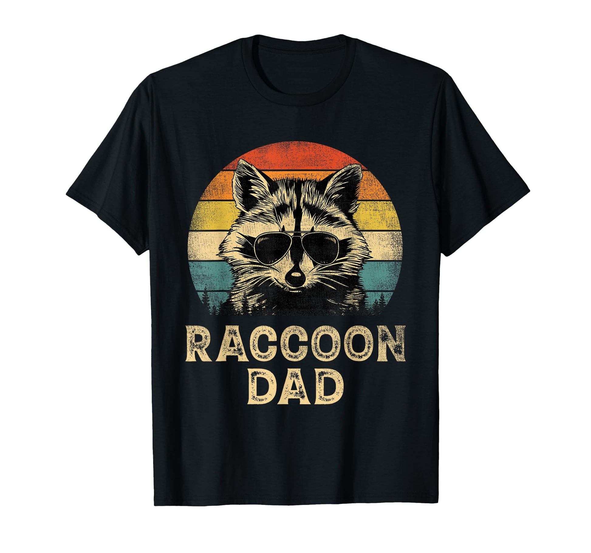 Raccoon Dad Raccoon Lovers Daddy Fathers T-Shirt - Minimalist Print Unisex - T-Shirt, Sweatshirt, Hoodie