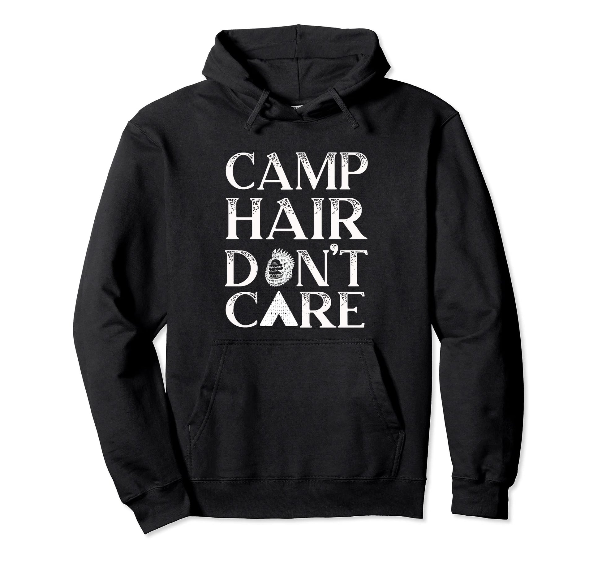 Funny Camp Hair Dont Care Teen Dads Hoodie - Minimalist Print Men Women - T-Shirt, Sweatshirt, Hoodie