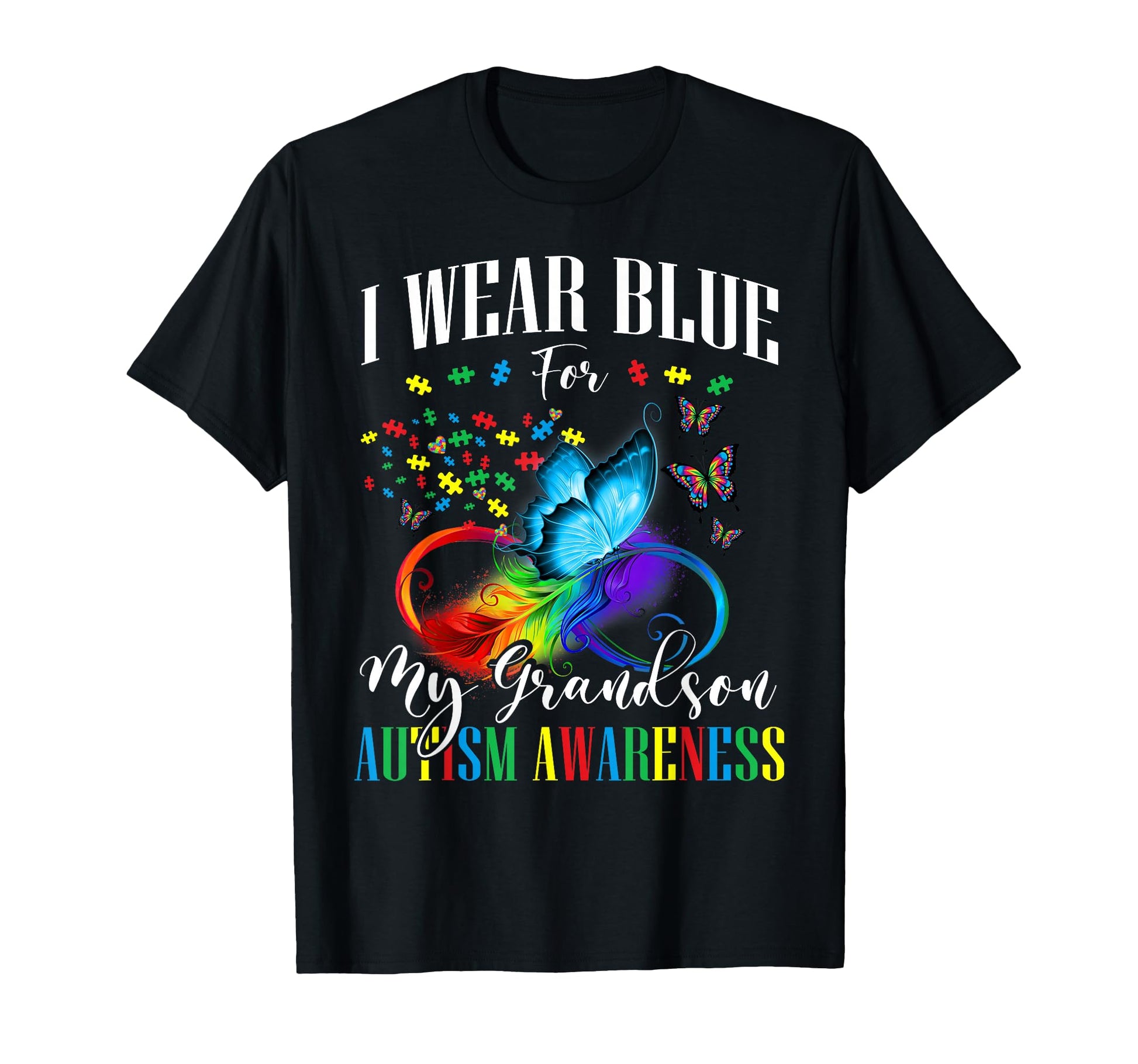 Grandma Grandpa I Wear Blue My T-Shirt - Streetwear Style for Adults - T-Shirt, Sweatshirt, Hoodie