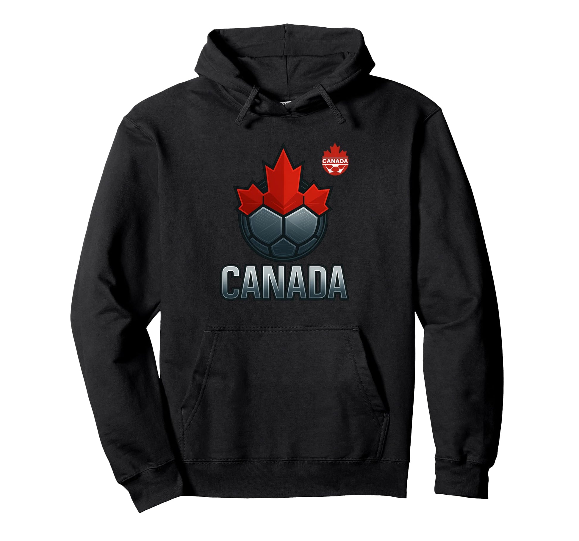 Canada Soccer Jersey Red Football Ball Hoodie - Trendy Graphic Men Women - T-Shirt, Sweatshirt, Hoodie