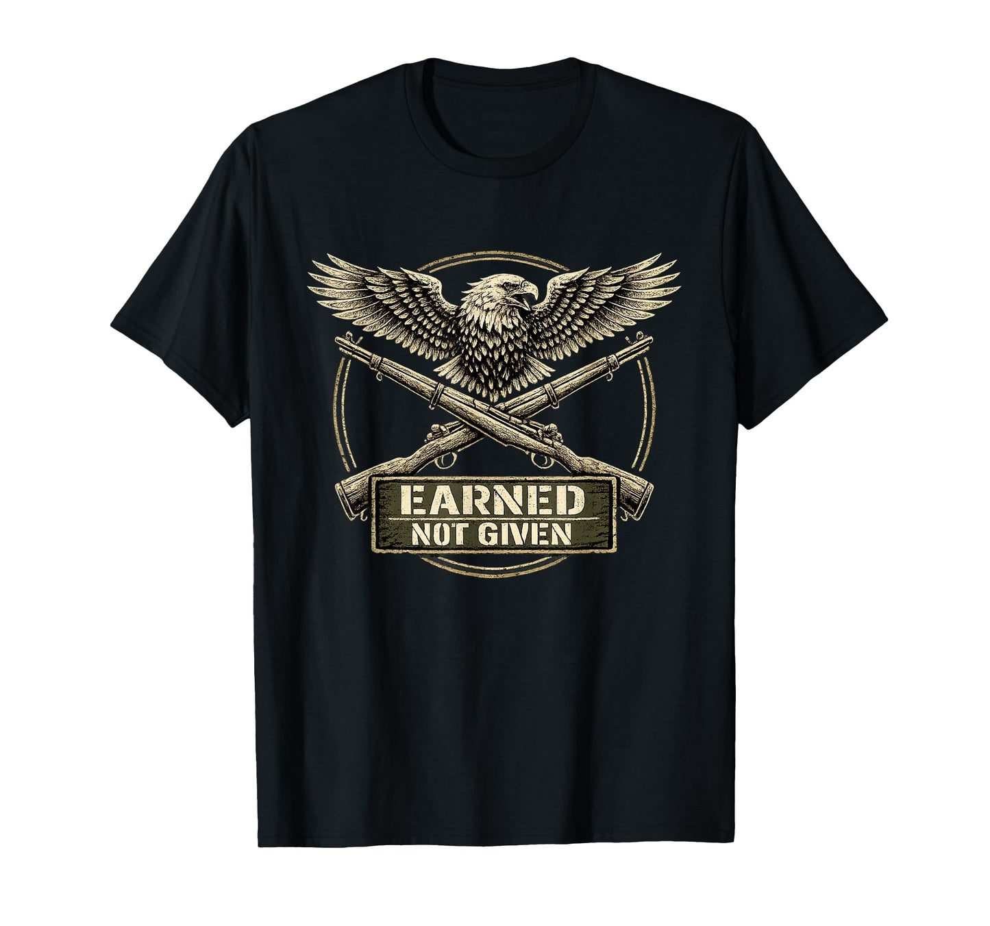 Veteran Dad Patriotic Eagle Crossed T-Shirt - Custom Art Print Unisex - T-Shirt, Sweatshirt, Hoodie