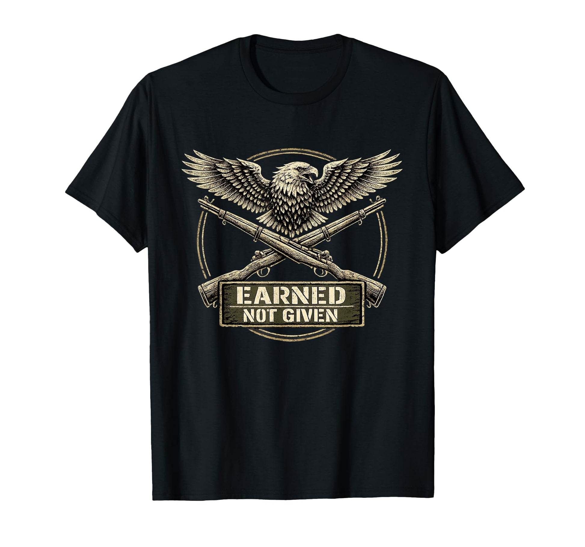 Veteran Dad Patriotic Eagle Crossed T-Shirt - Custom Art Print Unisex - T-Shirt, Sweatshirt, Hoodie