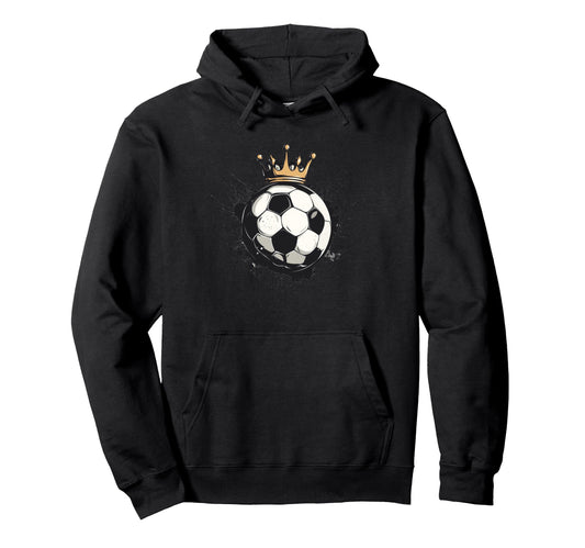 Awesome Soccer Crown Costume Ball King Hoodie - Novelty Apparel Men Women - T-Shirt, Sweatshirt, Hoodie