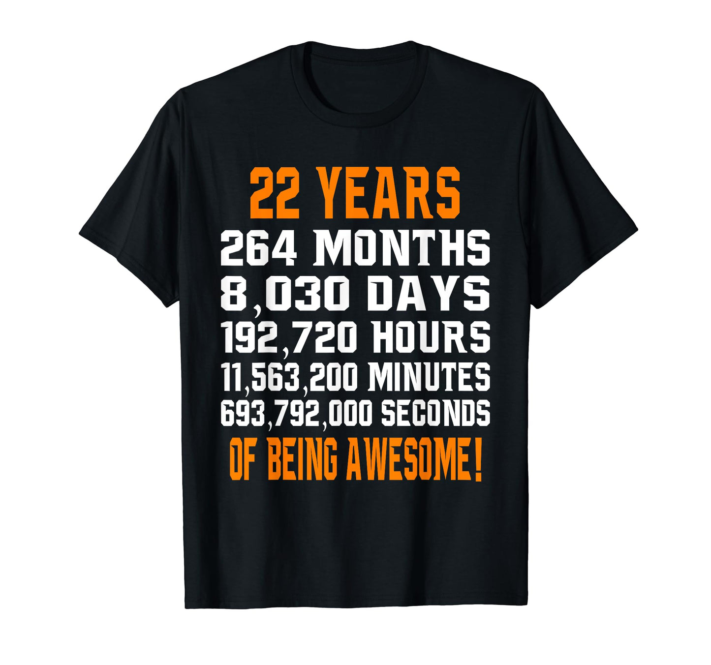 22Nd Birthday 22 Years Old T-Shirt - Minimalist Print Unisex - T-Shirt, Sweatshirt, Hoodie
