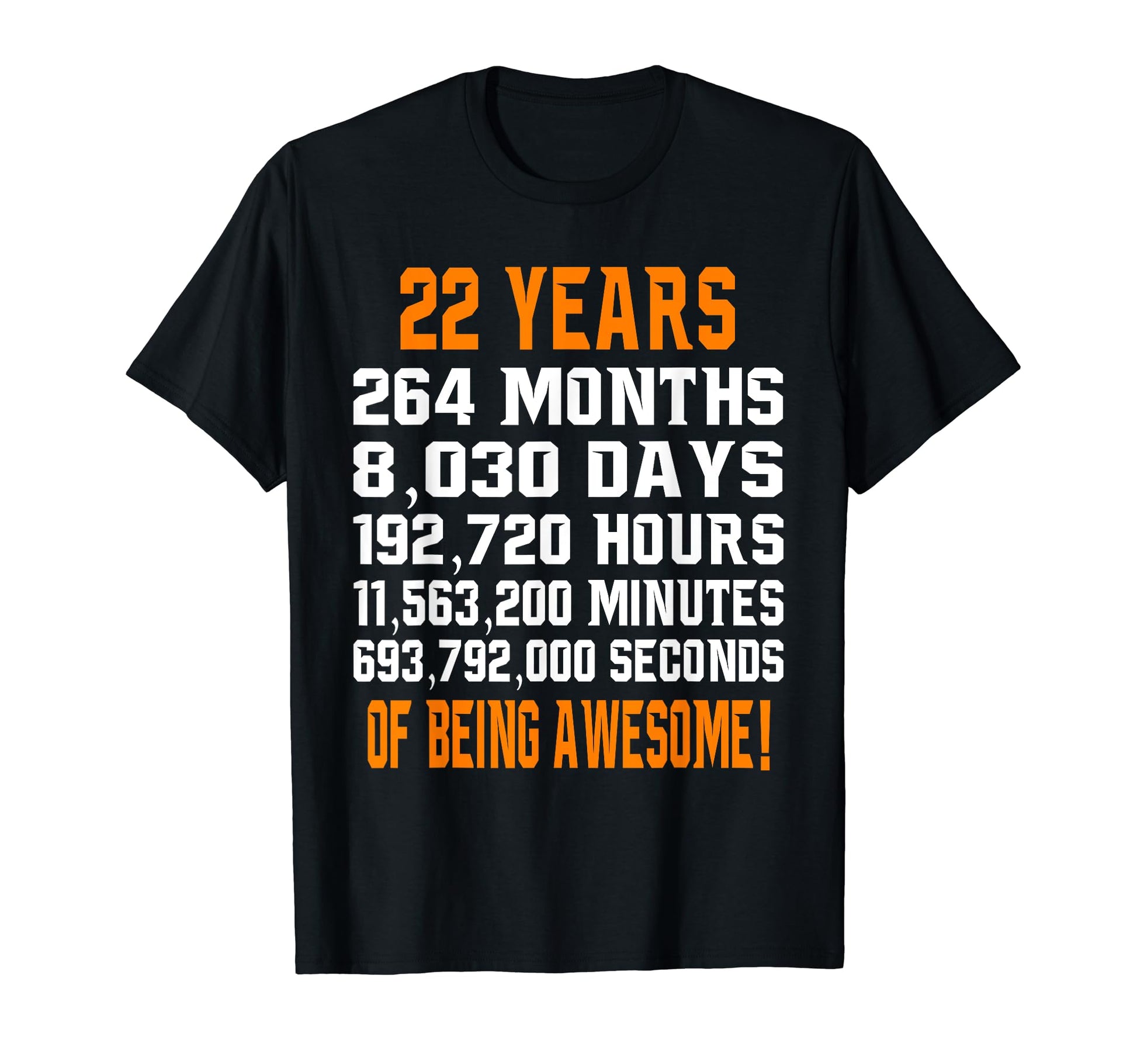 22Nd Birthday 22 Years Old T-Shirt - Minimalist Print Unisex - T-Shirt, Sweatshirt, Hoodie