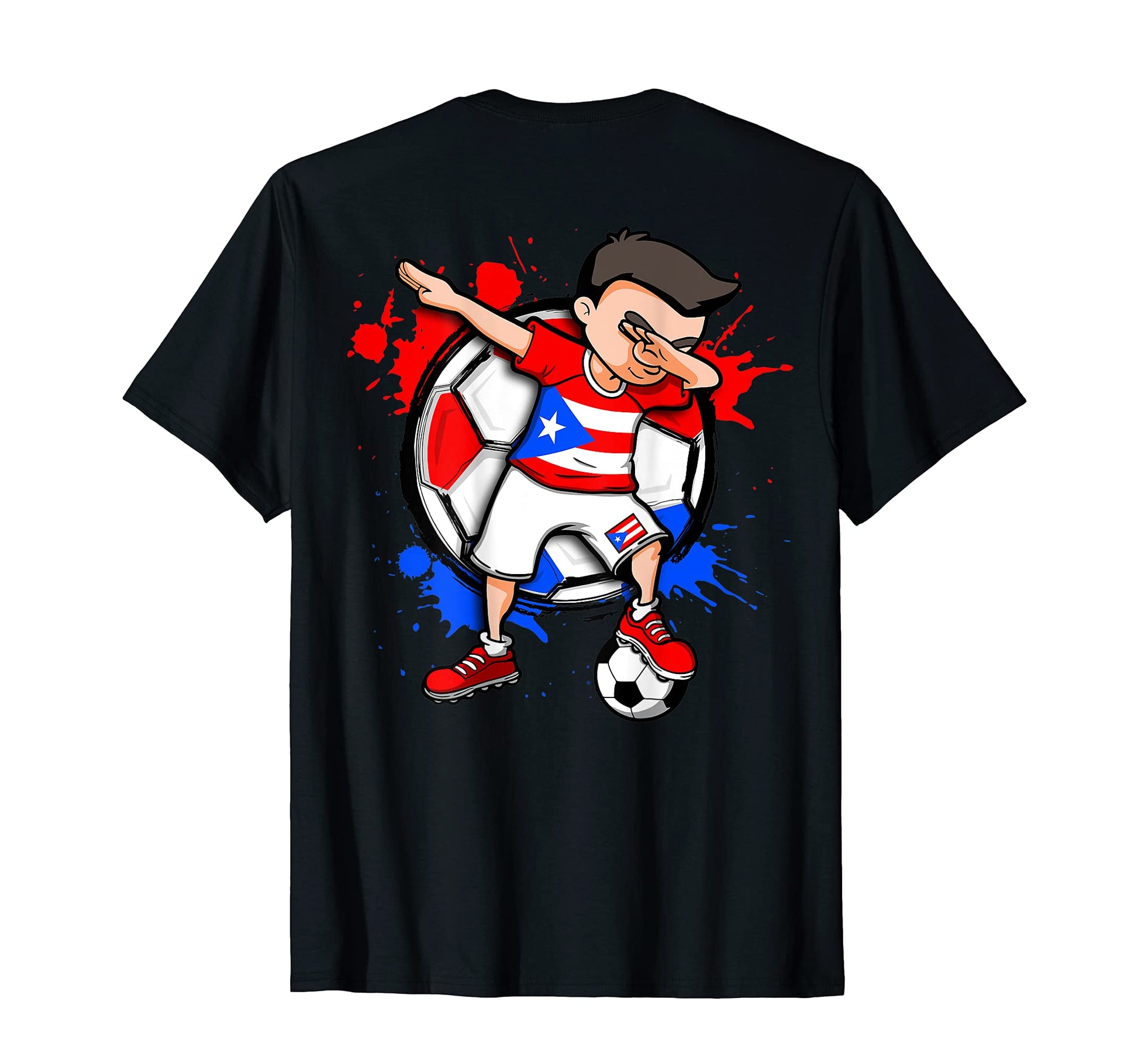 Dabbing Soccer Puerto Rico Football Fans T-Shirt - Unique Graphic Unisex - T-Shirt, Sweatshirt, Hoodie