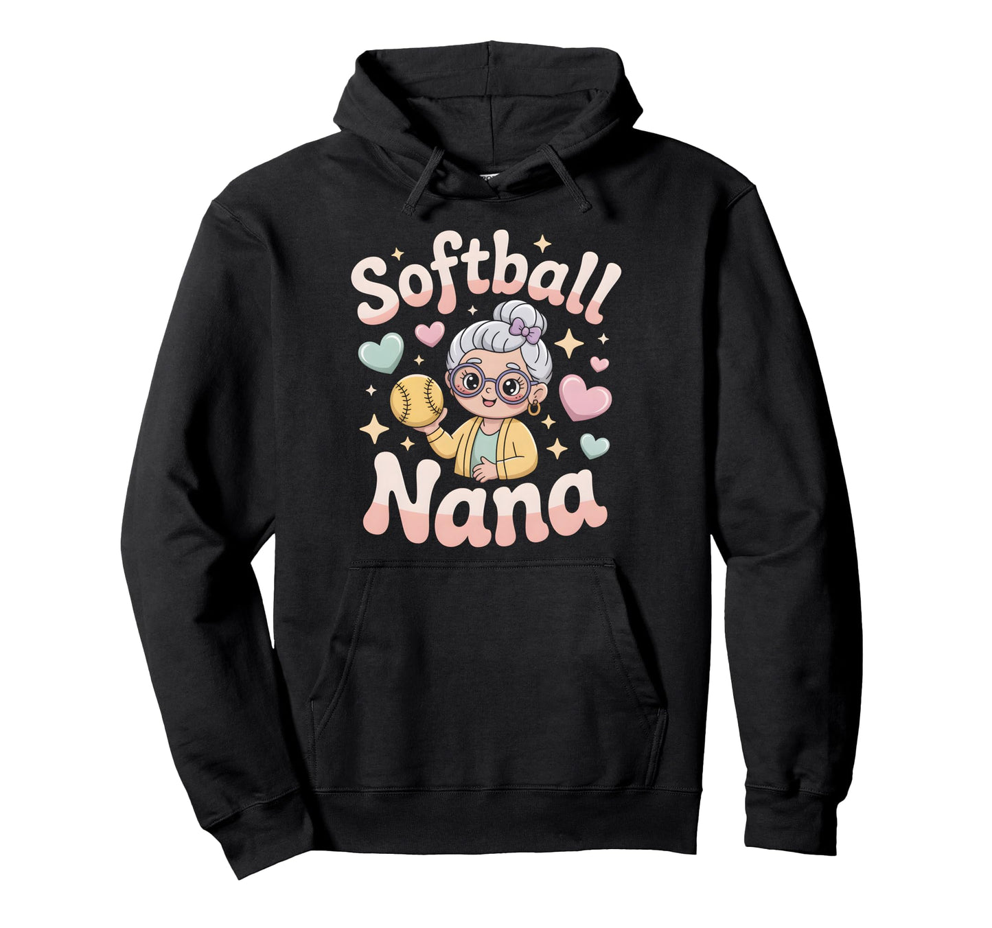 Softball Nana Grandma Softball Nana Hoodie - Novelty Apparel Men Women - T-Shirt, Sweatshirt, Hoodie
