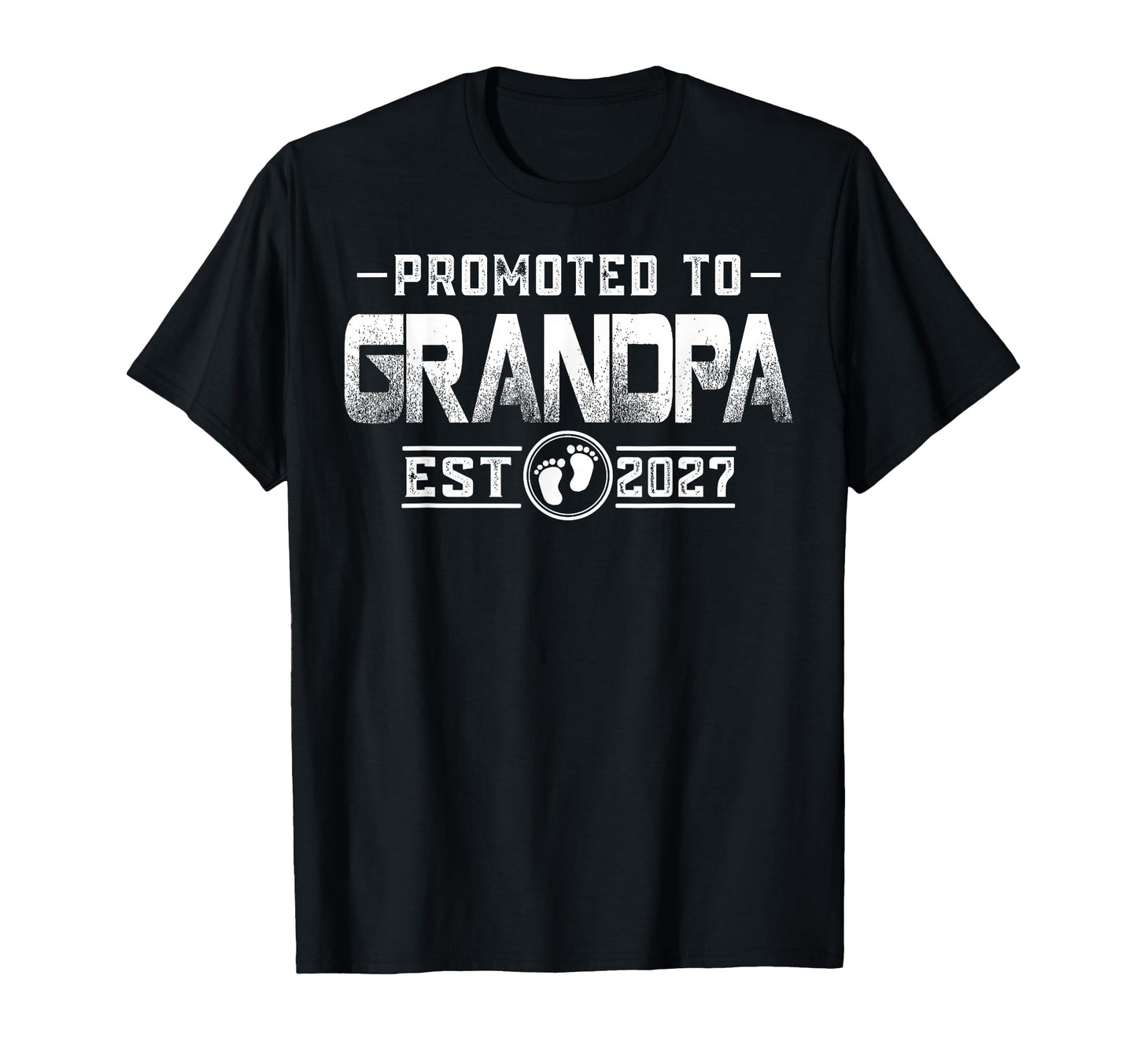 Promoted To Grandpa Est 2027 T-Shirt - Minimalist Print Unisex - T-Shirt, Sweatshirt, Hoodie