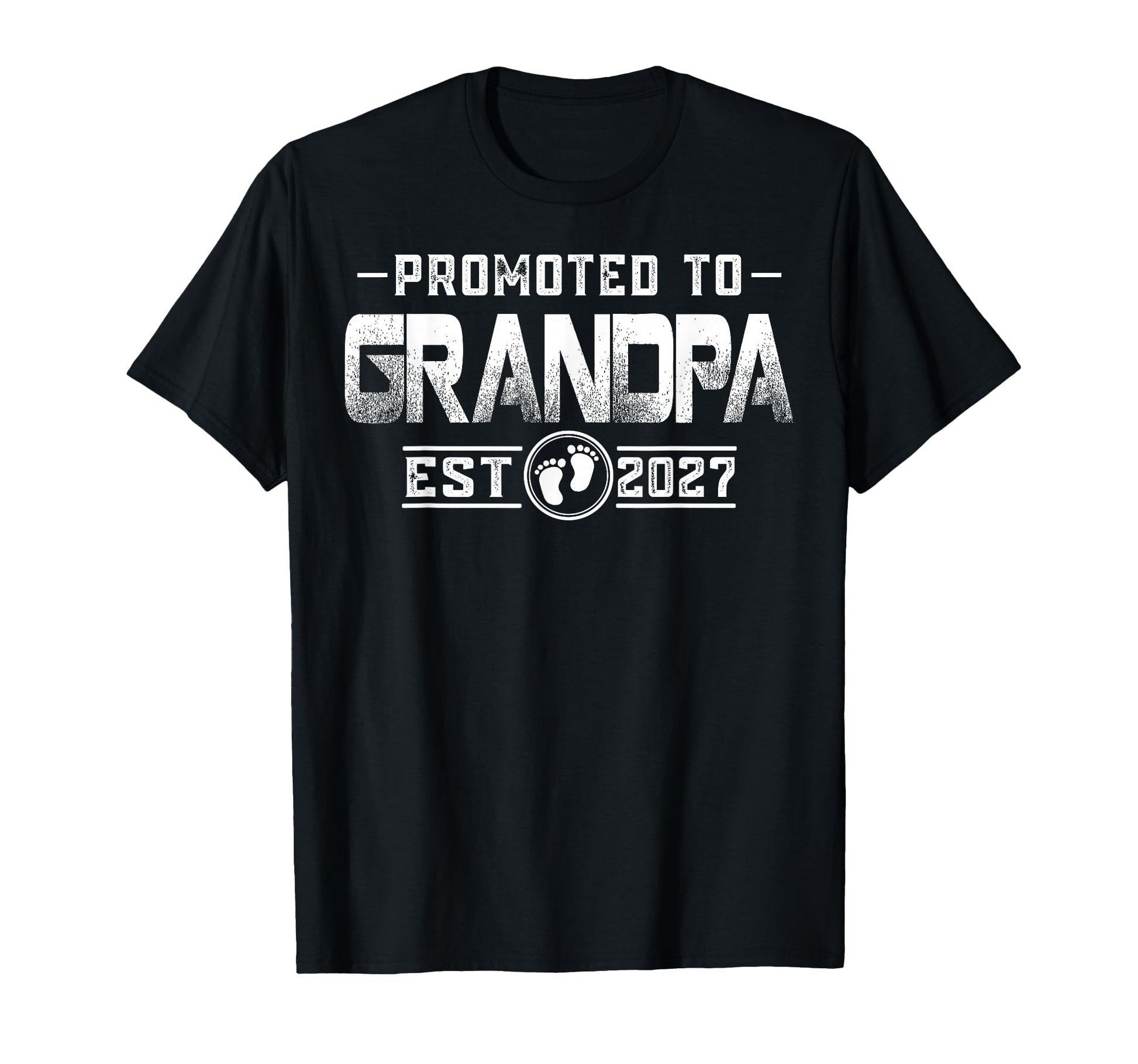 Promoted To Grandpa Est 2027 T-Shirt - Minimalist Print Unisex - T-Shirt, Sweatshirt, Hoodie