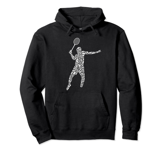 Badminton Player Dad Badminton Hoodie - Fun Novelty Design for Adults - T-Shirt, Sweatshirt, Hoodie