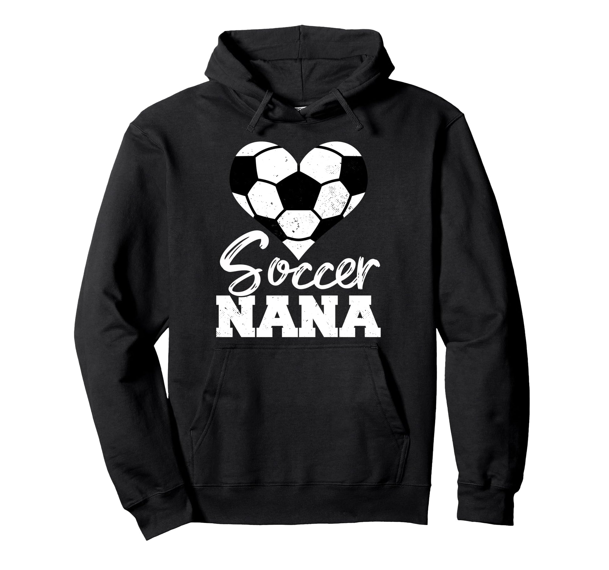 Soccer Nana Heart Funny Heartfelt Love Hoodie - Minimalist Print Men Women - T-Shirt, Sweatshirt, Hoodie
