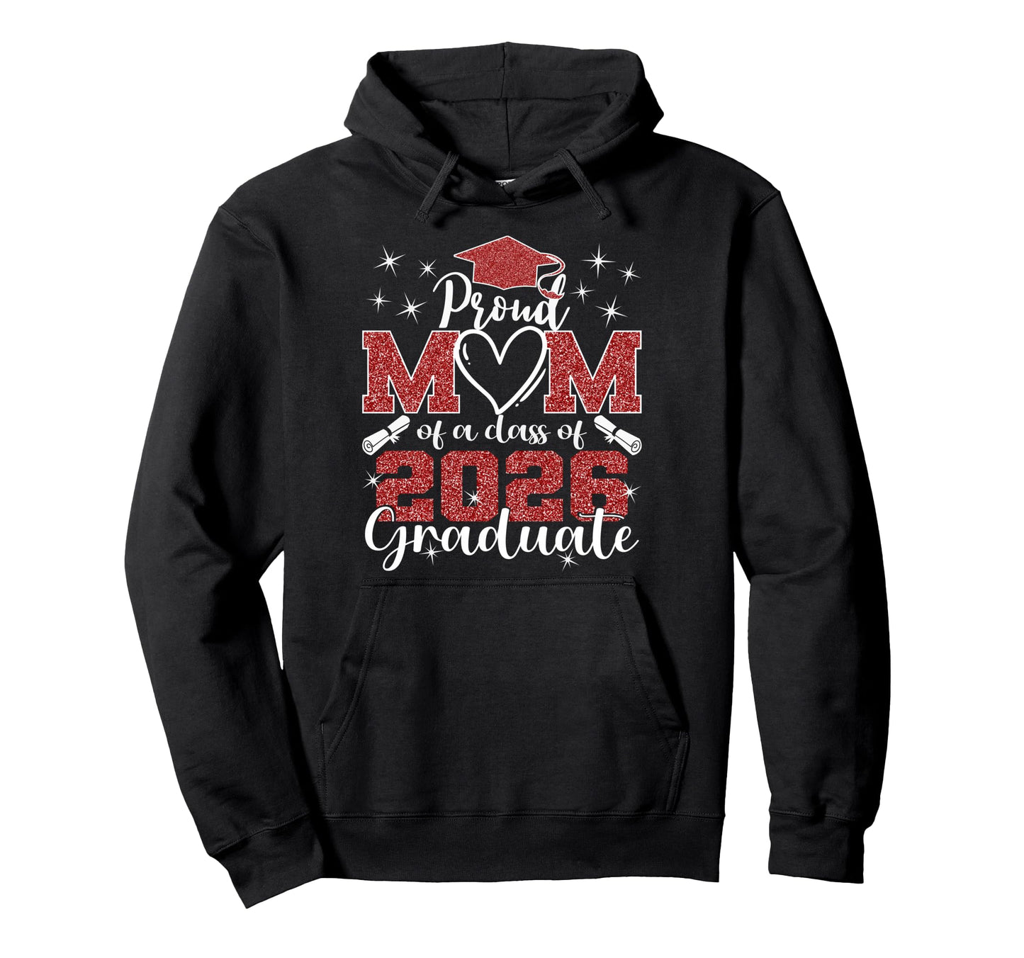 Super Proud Mom 2026 Graduate Senior Hoodie - Aesthetic Graphic Men Women - T-Shirt, Sweatshirt, Hoodie