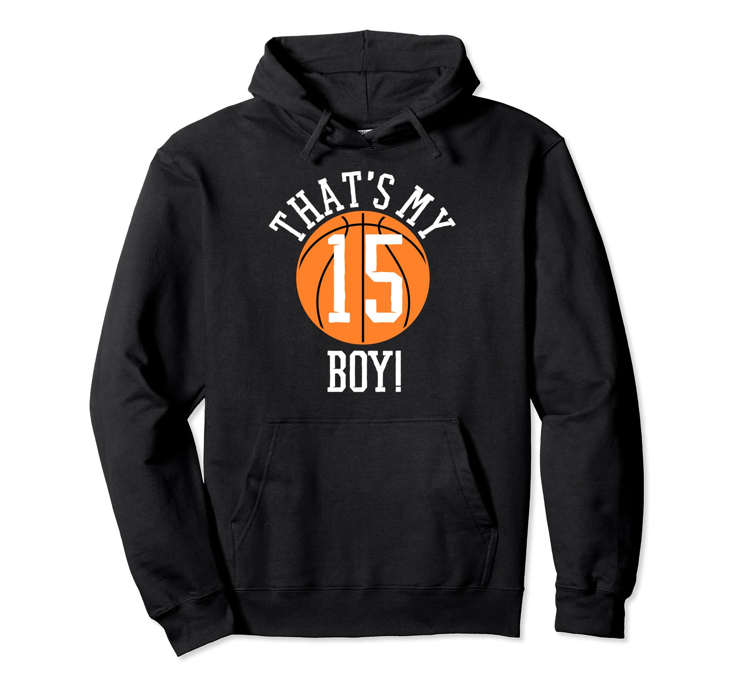 My 15 Basketball Number 15 Jersey Hoodie - Minimalist Print for Adults - T-Shirt, Sweatshirt, Hoodie
