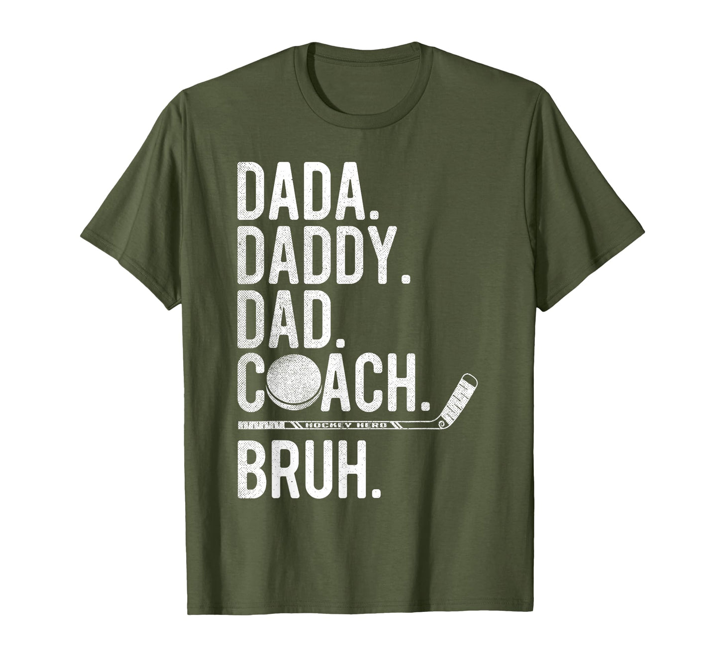 Mens Dada Daddy Dad Bruh Ice Hockey Coach T-Shirt - Unique Graphic Unisex - T-Shirt, Sweatshirt, Hoodie