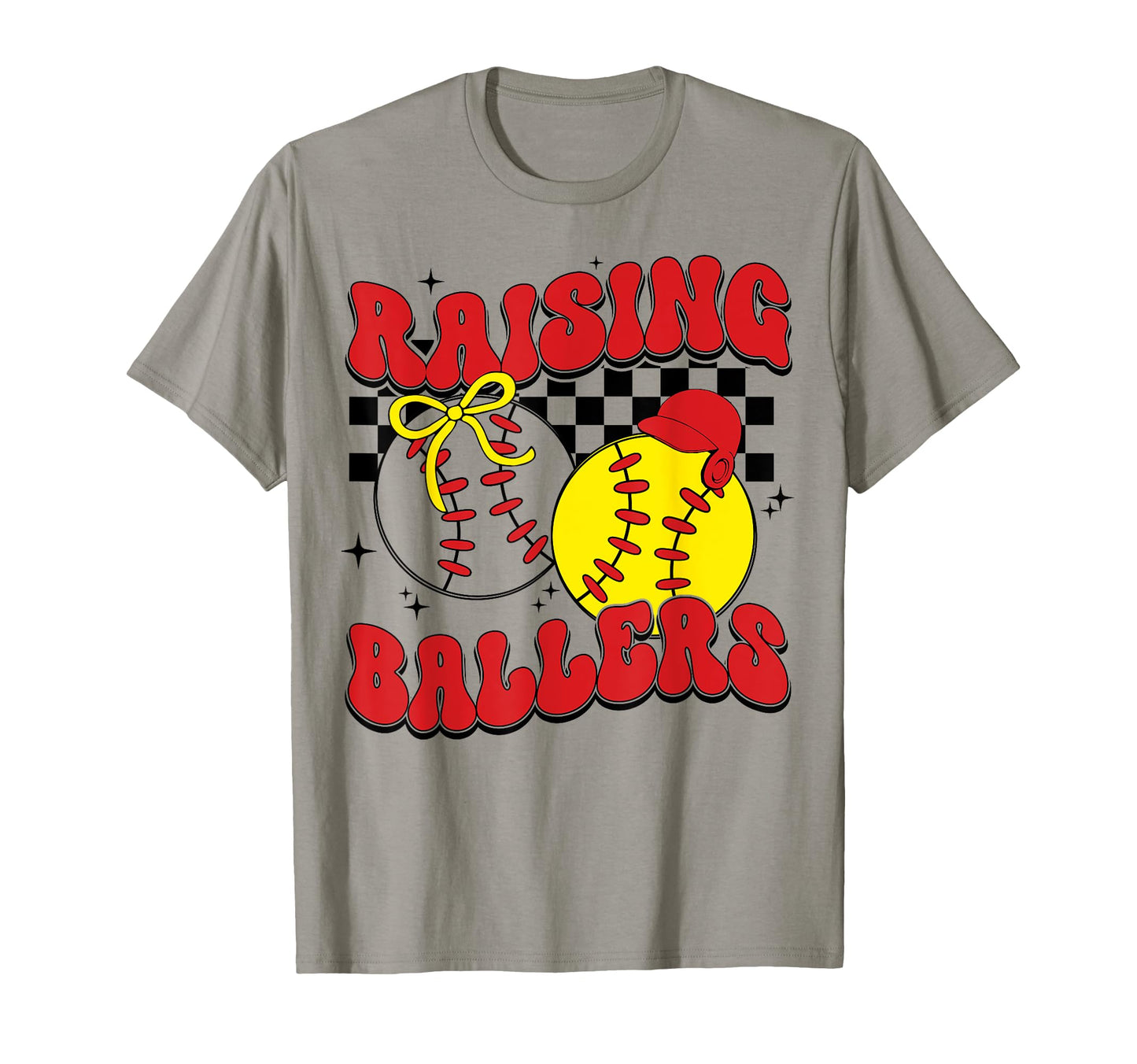 Busy Raising Ballers Softball And T-Shirt - Aesthetic Graphic for Adults - T-Shirt, Sweatshirt, Hoodie