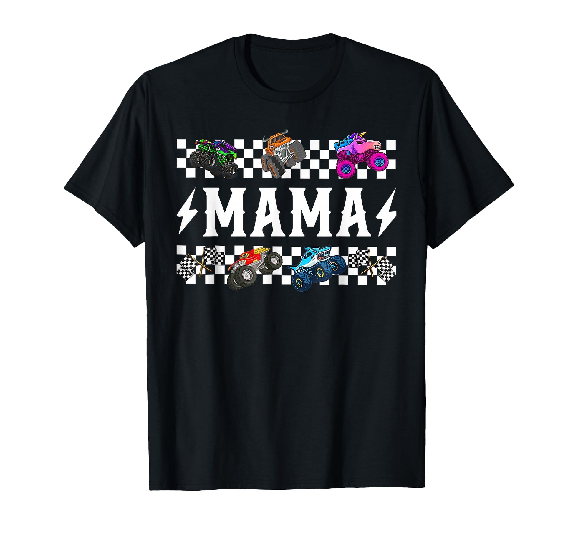 Mama Monster Truck Family Crew T-Shirt - Aesthetic Graphic Men Women - T-Shirt, Sweatshirt, Hoodie