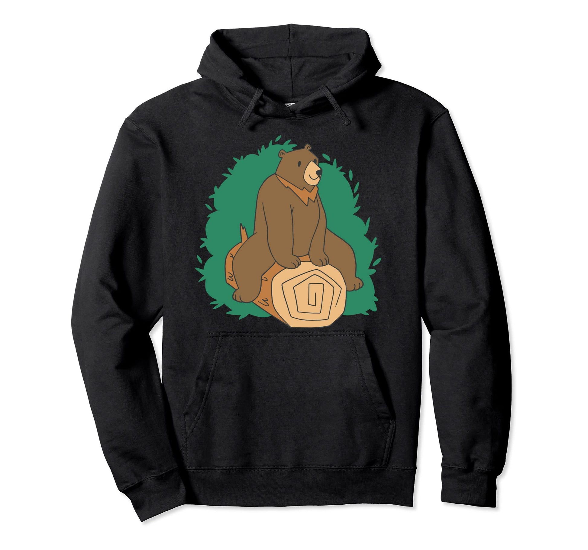 Bear Tree Motif Bear Team And Brown Papa Hoodie - Novelty Apparel Unisex - T-Shirt, Sweatshirt, Hoodie