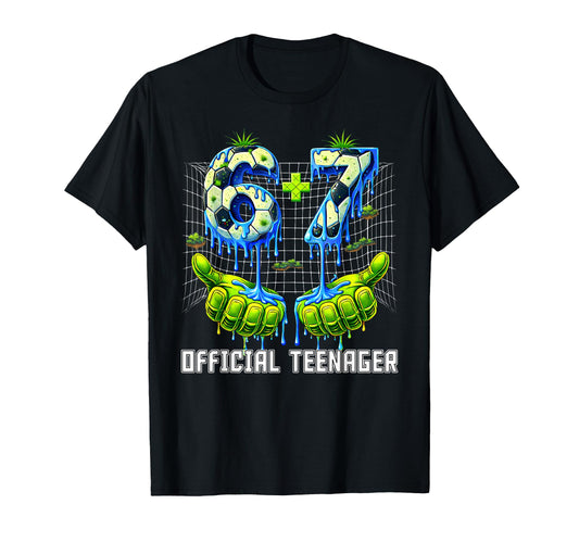 6 7 13 Year Old Teenager Drip Soccer T-Shirt - Novelty Apparel Men Women - T-Shirt, Sweatshirt, Hoodie