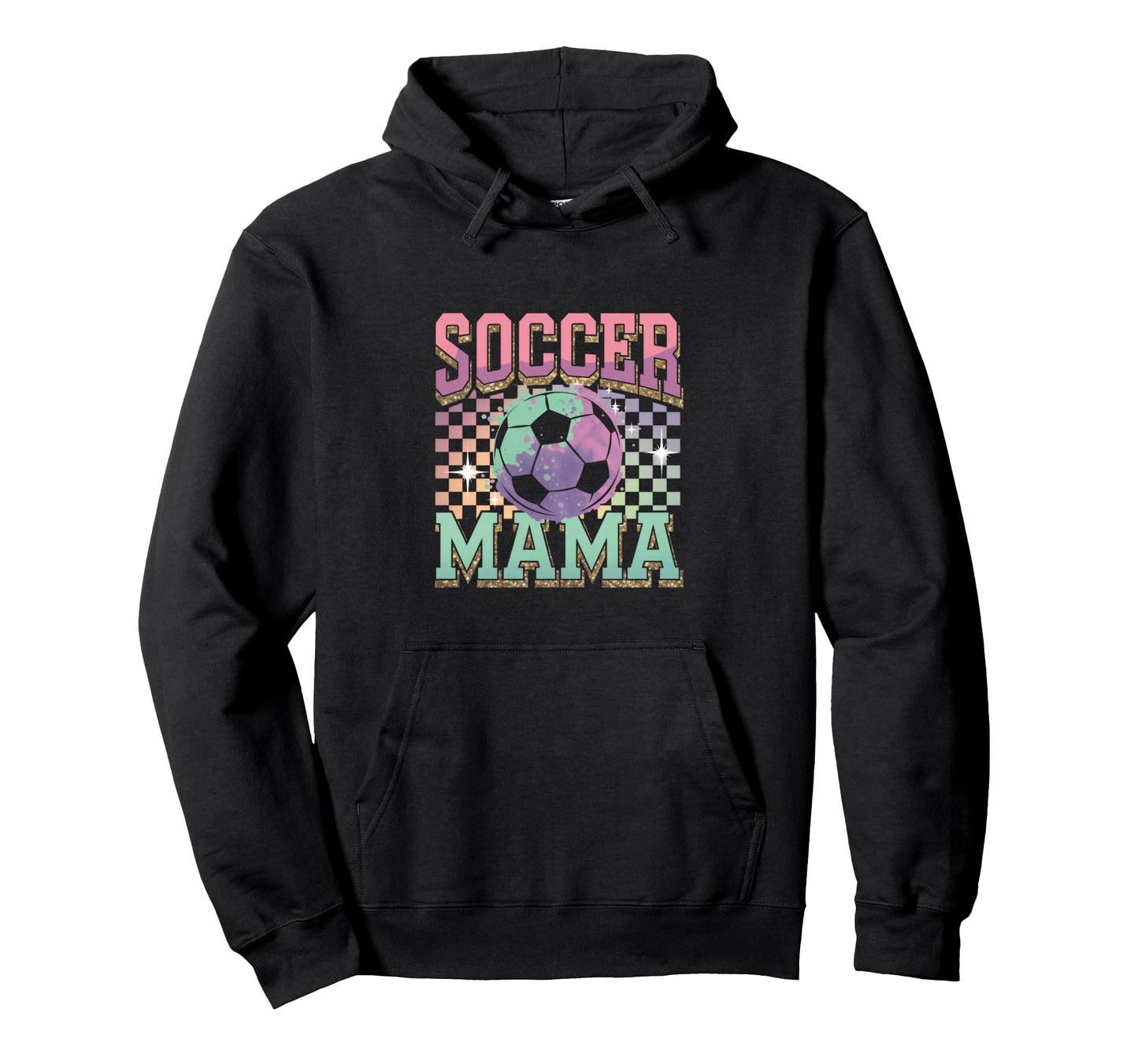 Soccer Mama Soccer Fan Checkered Hoodie - Streetwear Style Men Women - T-Shirt, Sweatshirt, Hoodie