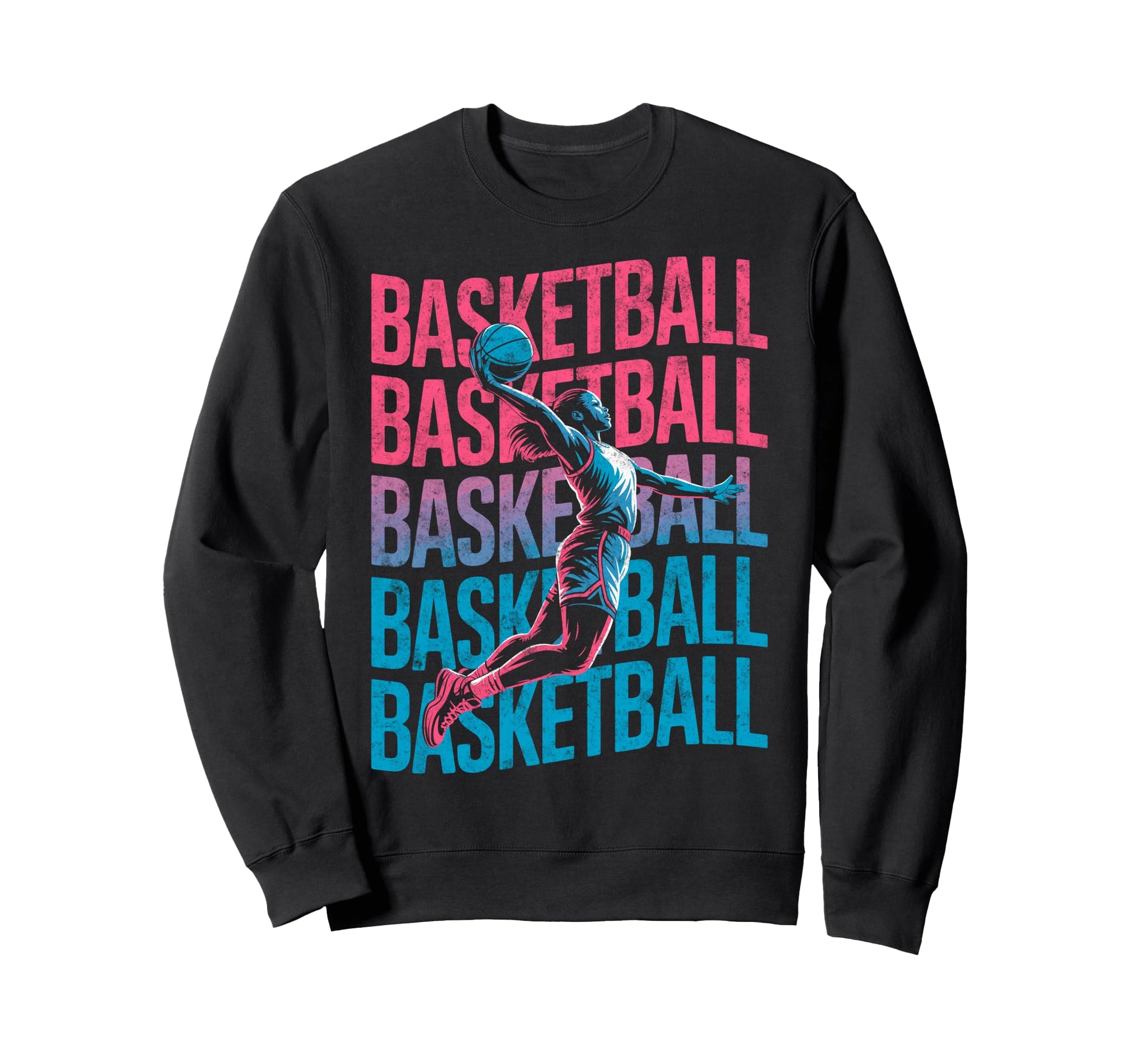 Basketball Player Slam Dunk Sweatshirt - Trendy Graphic for Adults - T-Shirt, Sweatshirt, Hoodie