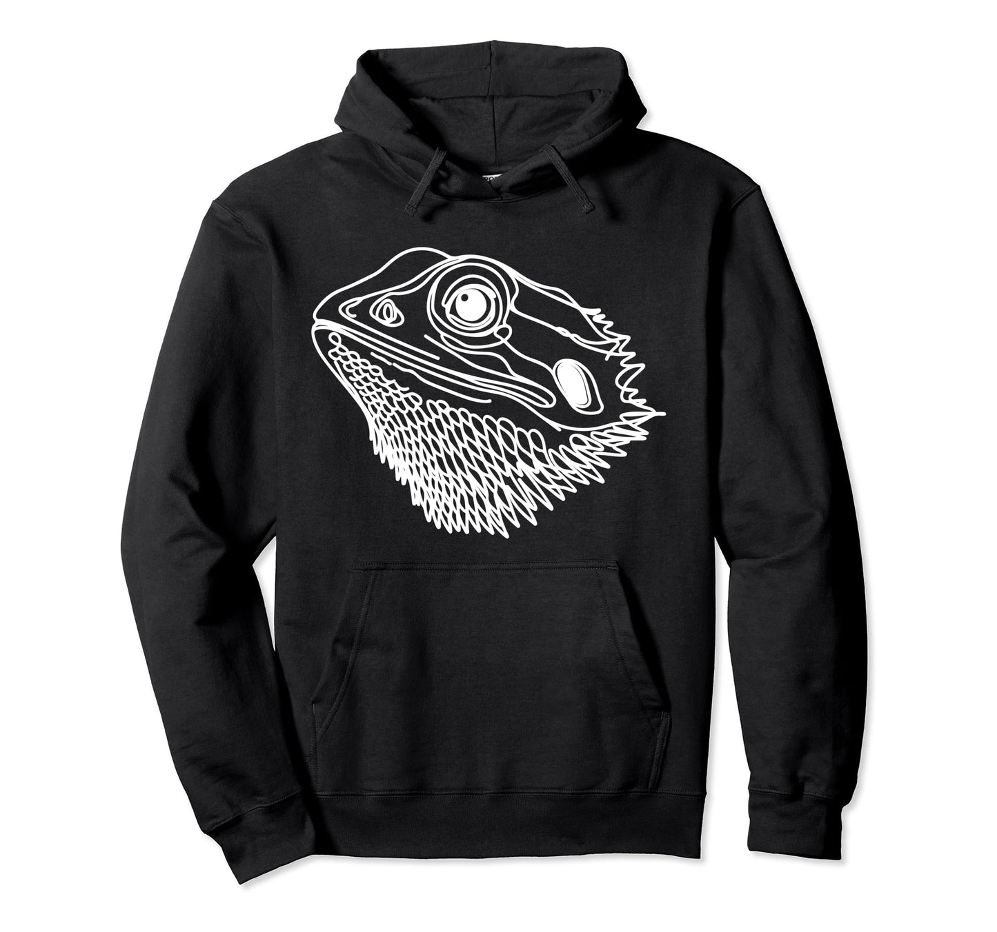 Line Art Dad Mom Bearded Dragon Hoodie - Aesthetic Graphic Men Women - T-Shirt, Sweatshirt, Hoodie