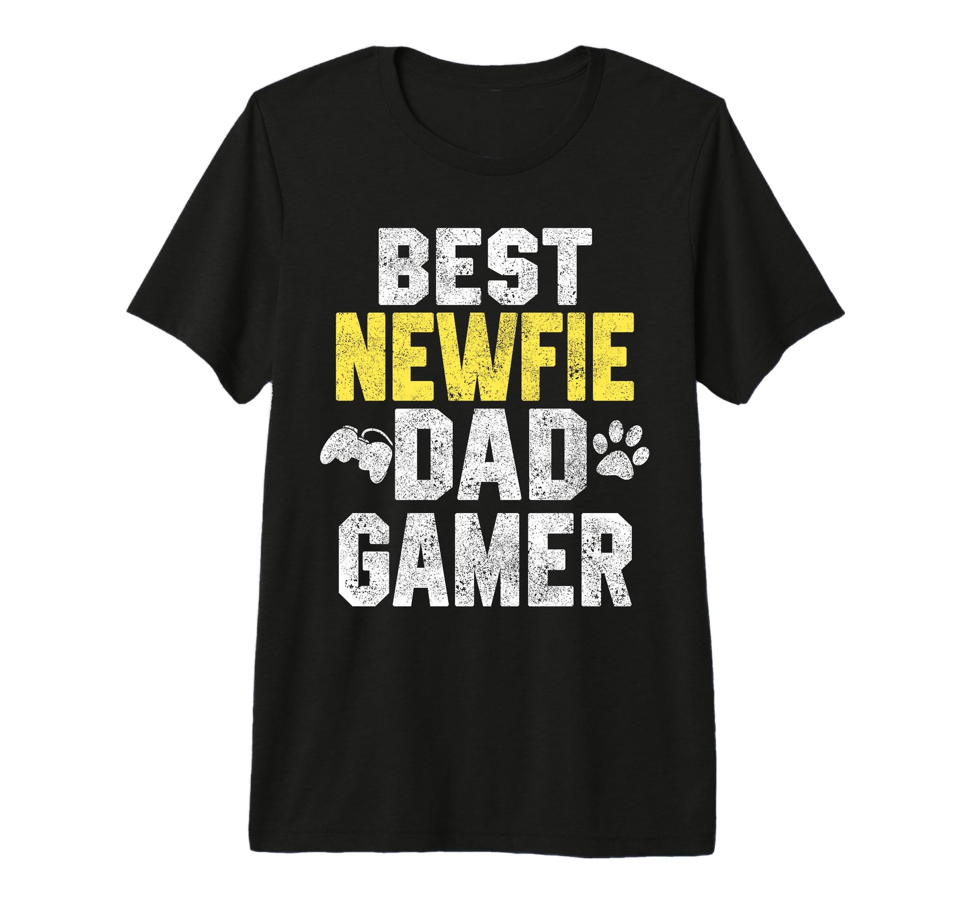 Best Newfie Dad Gamer Funny Dog T-Shirt - Custom Art Print for Adults - T-Shirt, Sweatshirt, Hoodie
