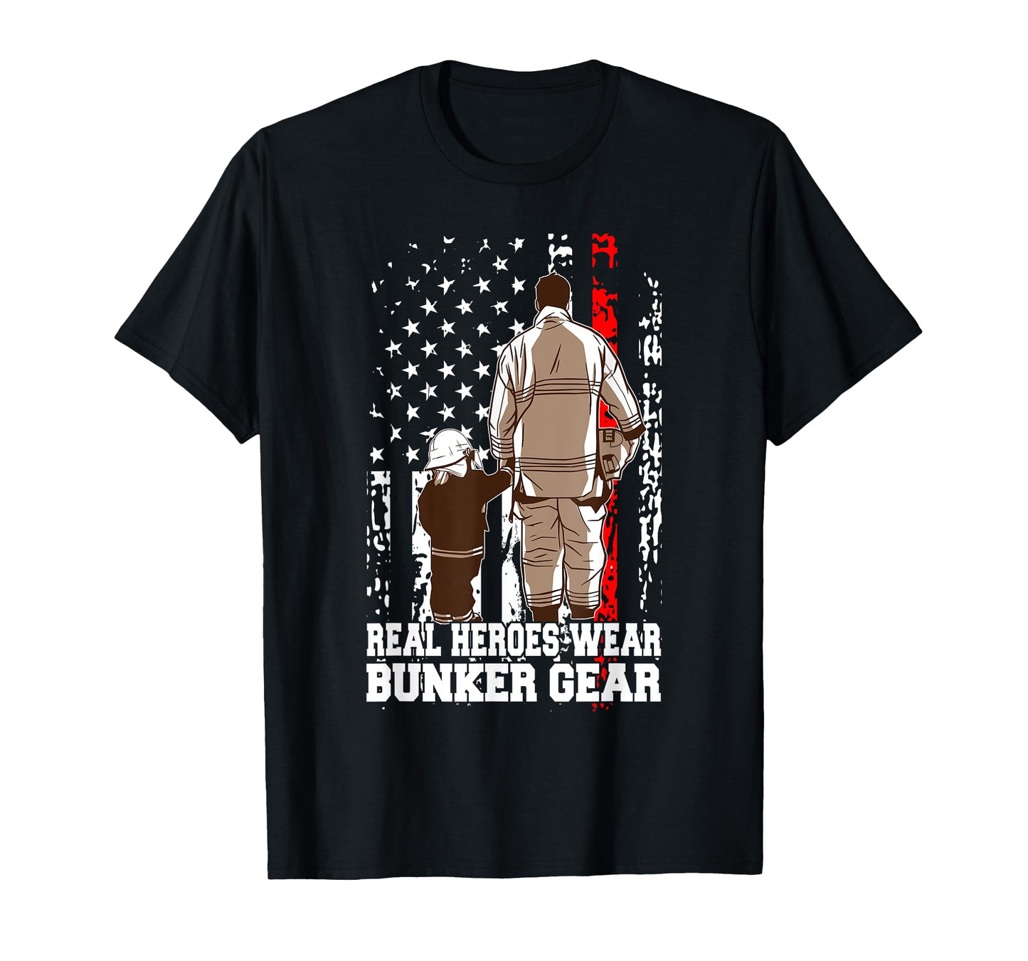 Father Hero Firefighter Dad My T-Shirt - Novelty Apparel Men Women - T-Shirt, Sweatshirt, Hoodie