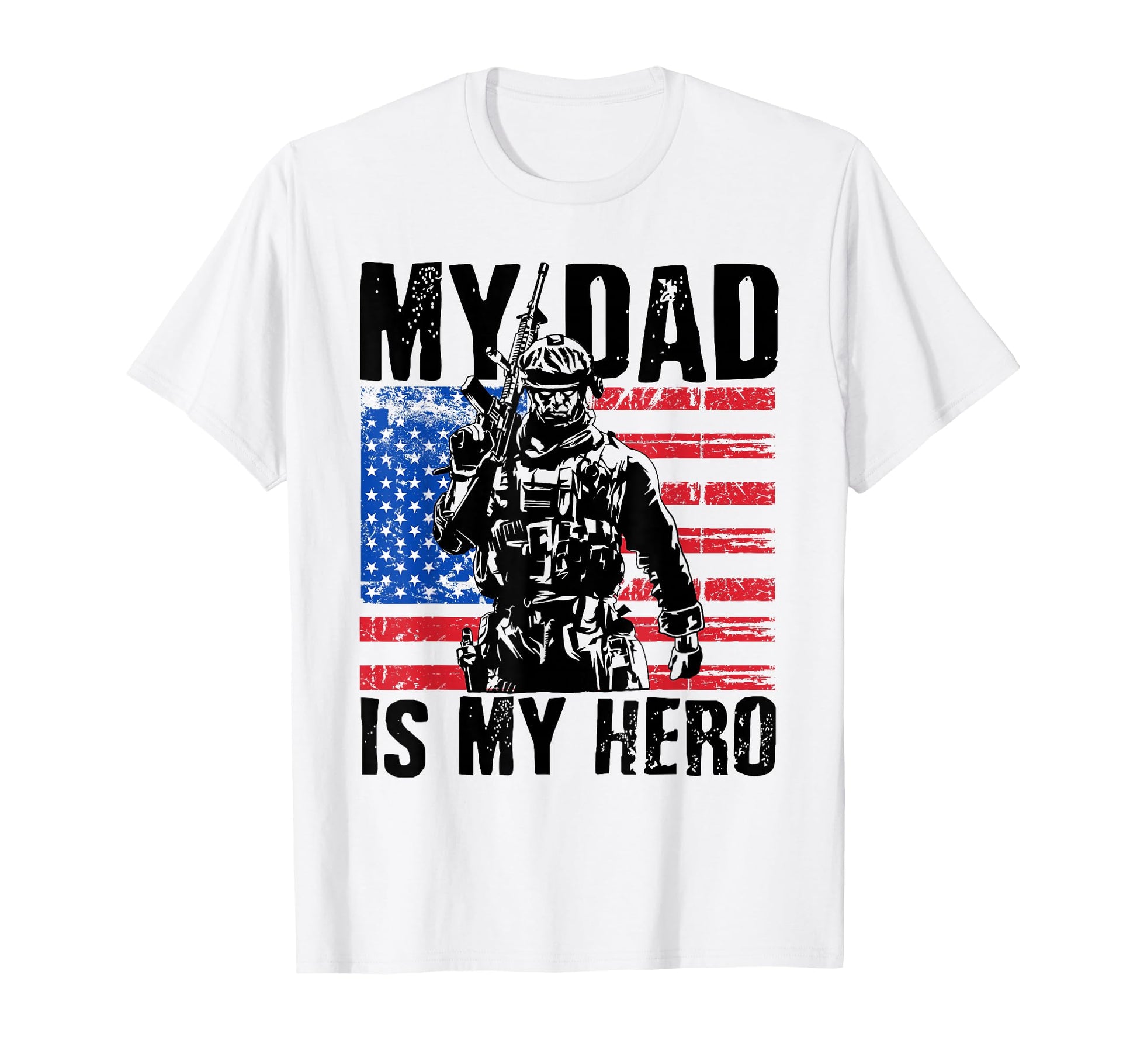 Army Dad Usa Flag Fathers Day 4Th July T-Shirt - Graphic Print Unisex - T-Shirt, Sweatshirt, Hoodie