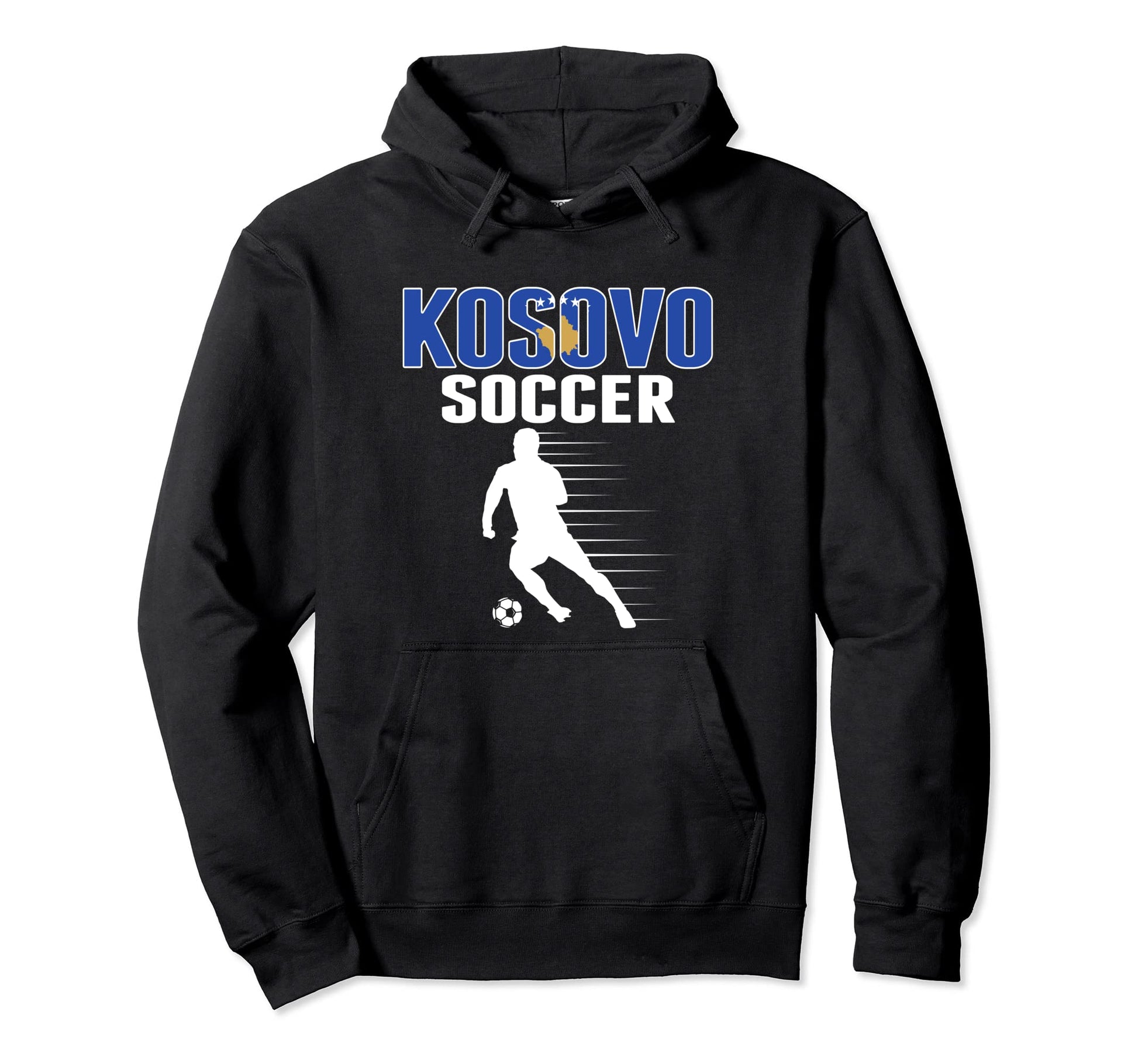 Kosovo Soccer Fans Jersey Proud Kosovan Hoodie - Novelty Apparel Unisex - T-Shirt, Sweatshirt, Hoodie