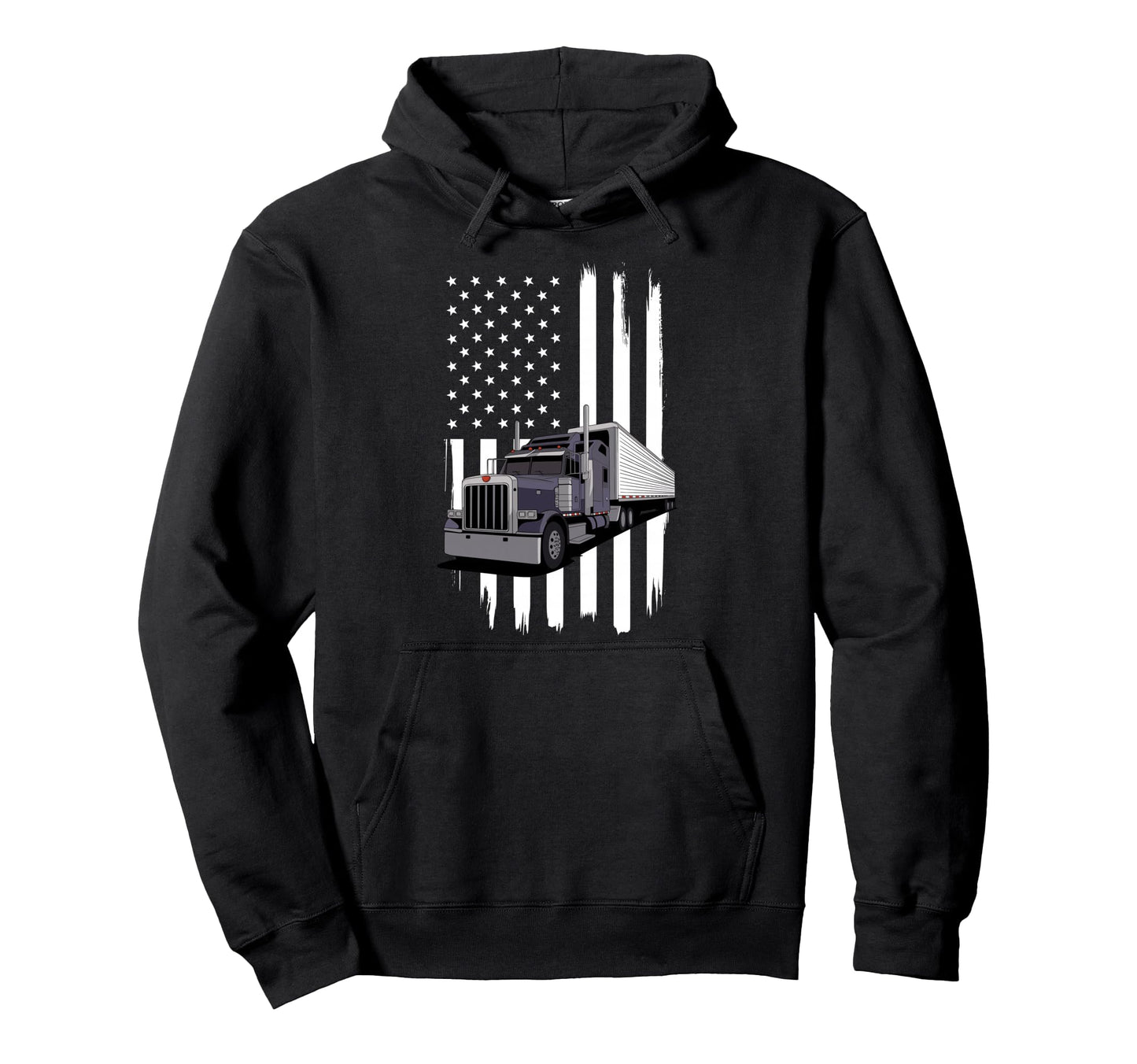 Funny Trucker Art Big Rig Trucker Truck Hoodie - Trendy Graphic Unisex - T-Shirt, Sweatshirt, Hoodie