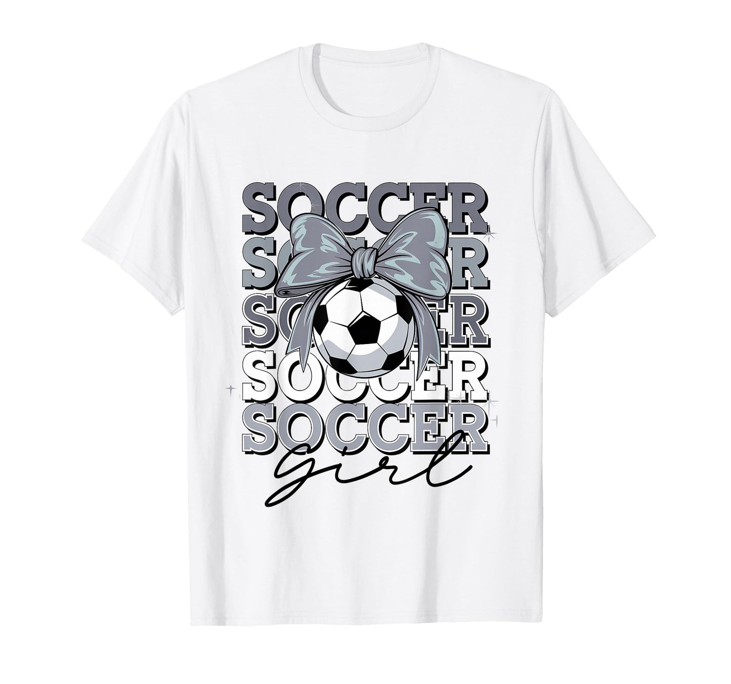 Groovy Soccer Coquette Bow Soccer T-Shirt - Custom Art Print Men Women - T-Shirt, Sweatshirt, Hoodie