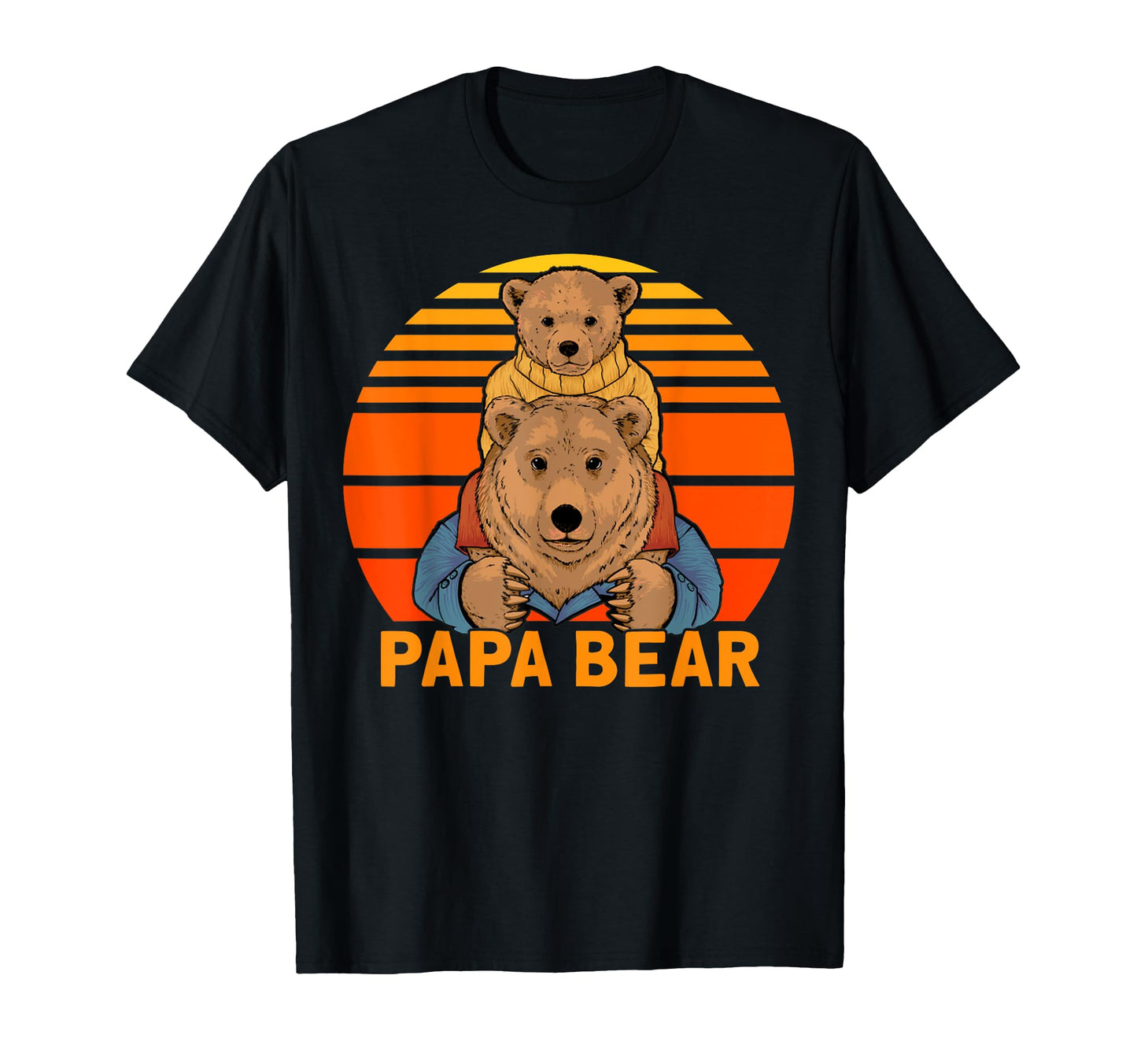 Mens Papa Bear Family Dad Outfit Father T-Shirt - Graphic Print for Adults - T-Shirt, Sweatshirt, Hoodie