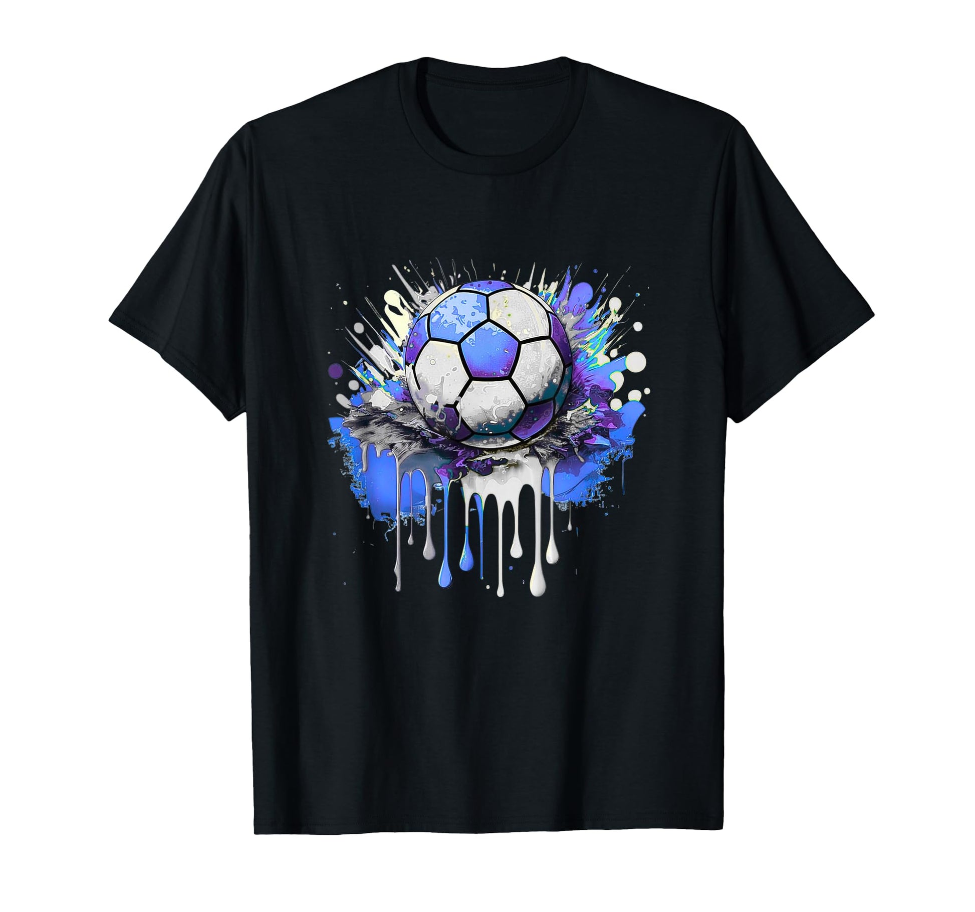Colorful Soccer Ball Sports Art T-Shirt - Novelty Apparel for Adults - T-Shirt, Sweatshirt, Hoodie