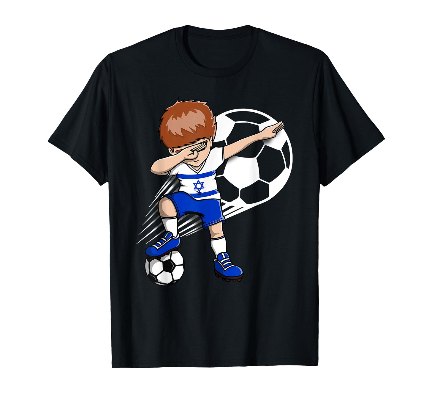 Dabbing Soccer Israel Jersey Israeli T-Shirt - Unique Graphic Unisex - T-Shirt, Sweatshirt, Hoodie