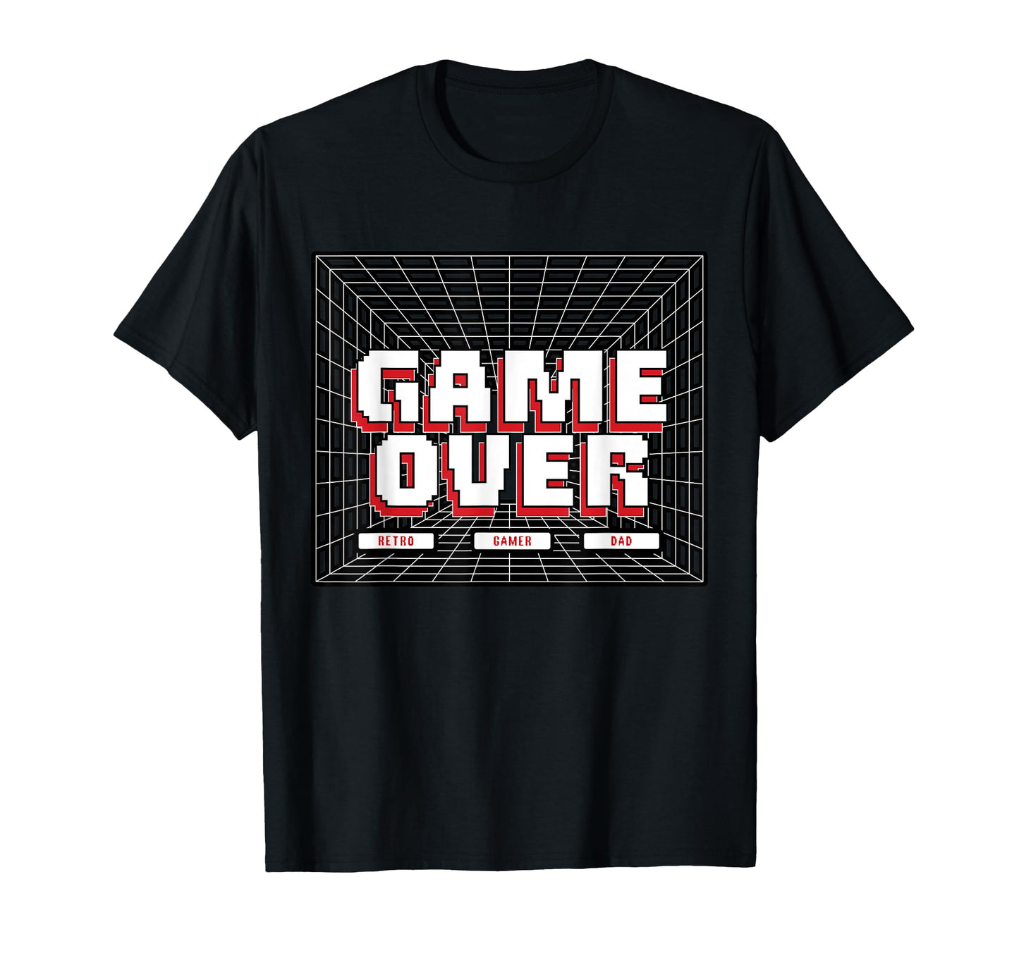 Pixel Game Over Arcade Dad T-Shirt - Novelty Apparel for Adults - T-Shirt, Sweatshirt, Hoodie