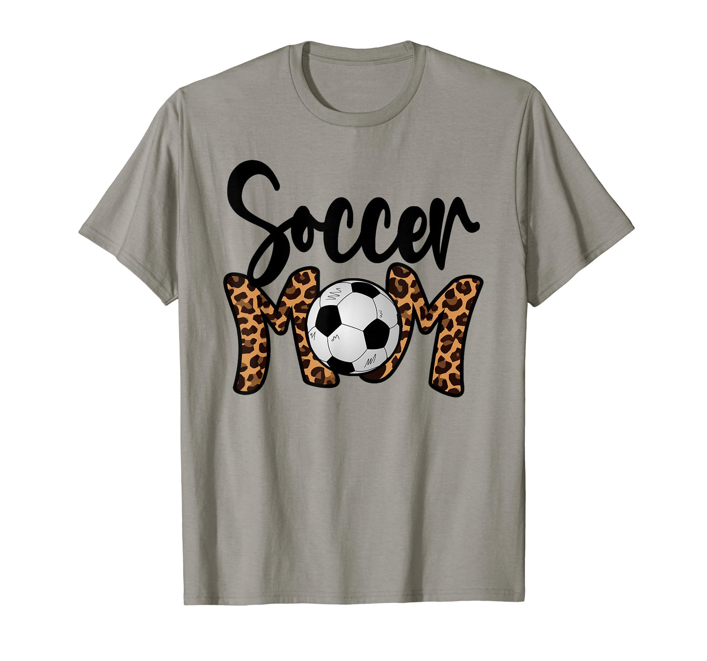 Soccer Mom Leopard Soccer Mama T-Shirt - Fun Novelty Design for Adults - T-Shirt, Sweatshirt, Hoodie