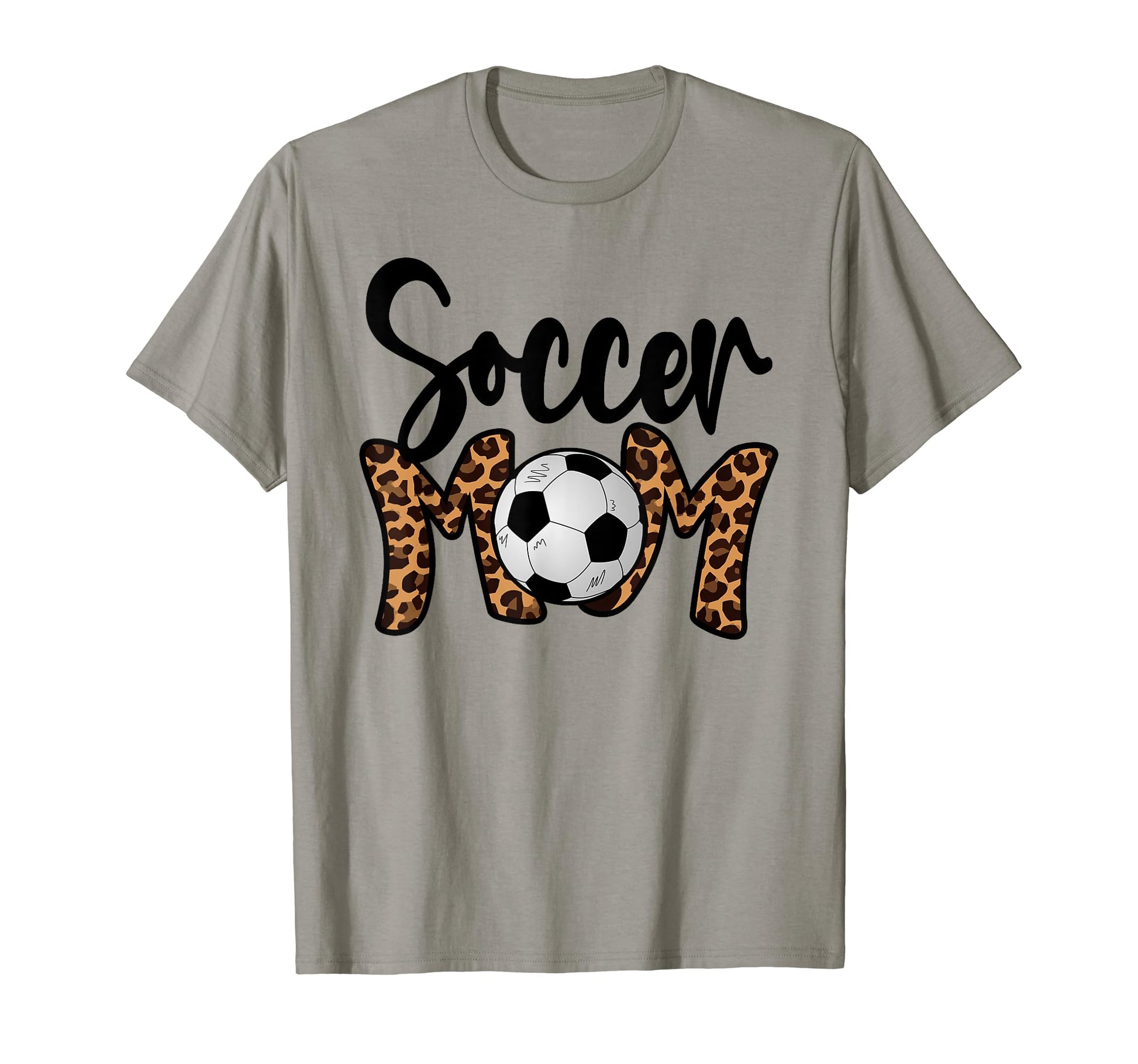 Soccer Mom Leopard Soccer Mama T-Shirt - Fun Novelty Design for Adults - T-Shirt, Sweatshirt, Hoodie