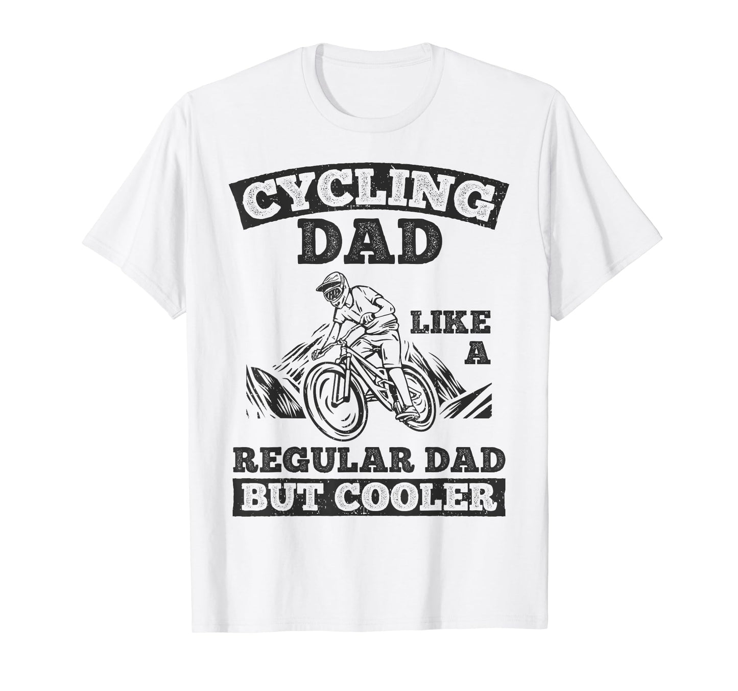 Cycling Dad Like Regular Dad But Cooler T-Shirt - Minimalist Print Unisex - T-Shirt, Sweatshirt, Hoodie